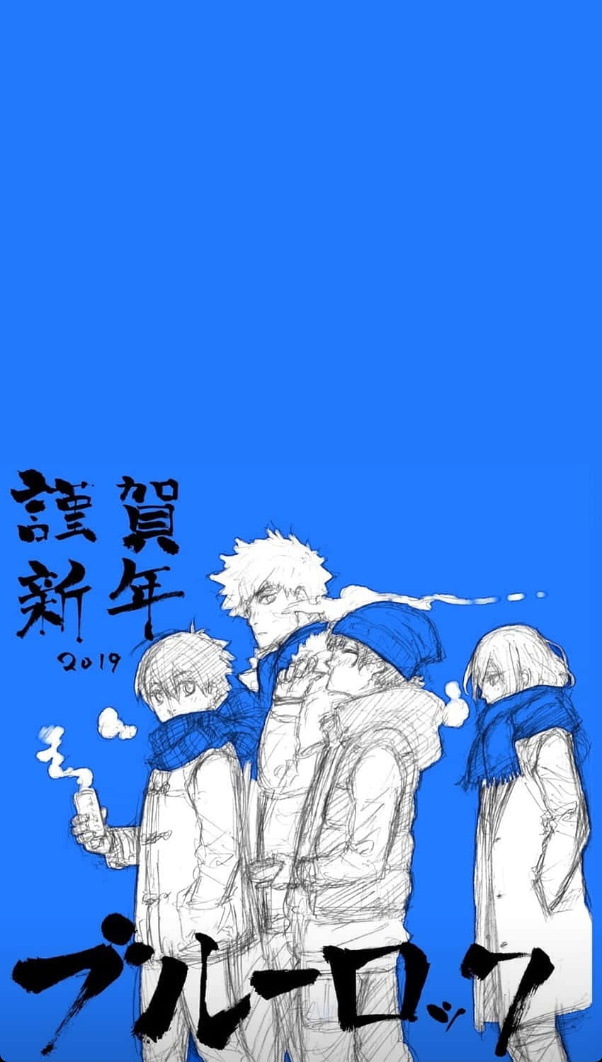 Blue Lock, anime characters, winter coats, HD Phone Wallpaper