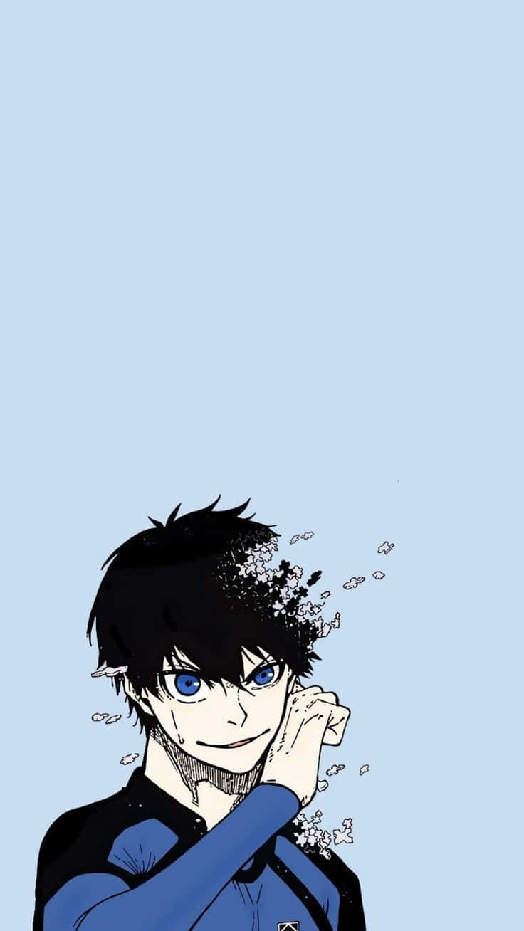 Blue Lock, anime boy, blue and black uniform, HD Phone Wallpaper