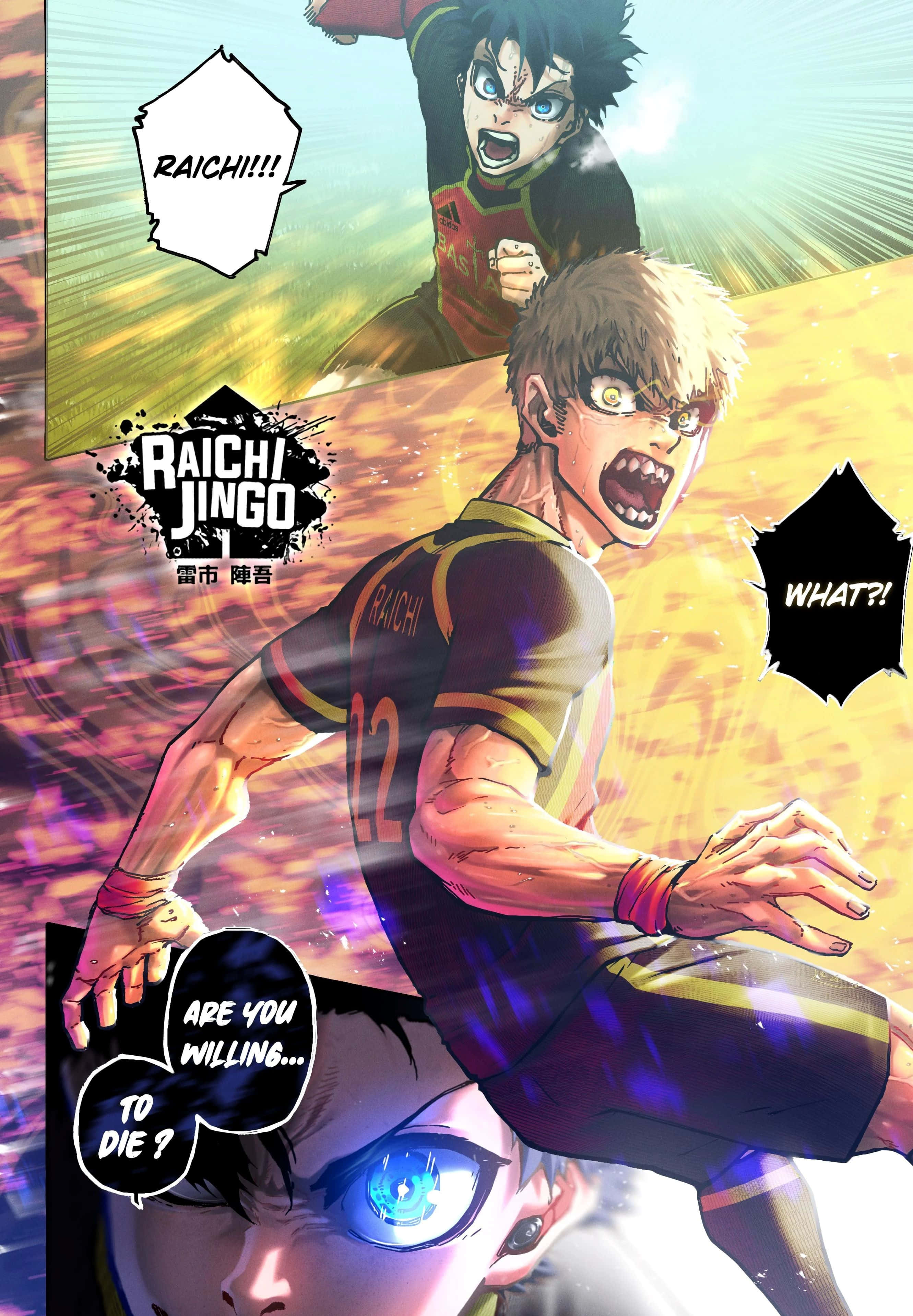 Blue Lock Manga, blonde athlete, black and yellow jersey, 2K Phone Wallpaper