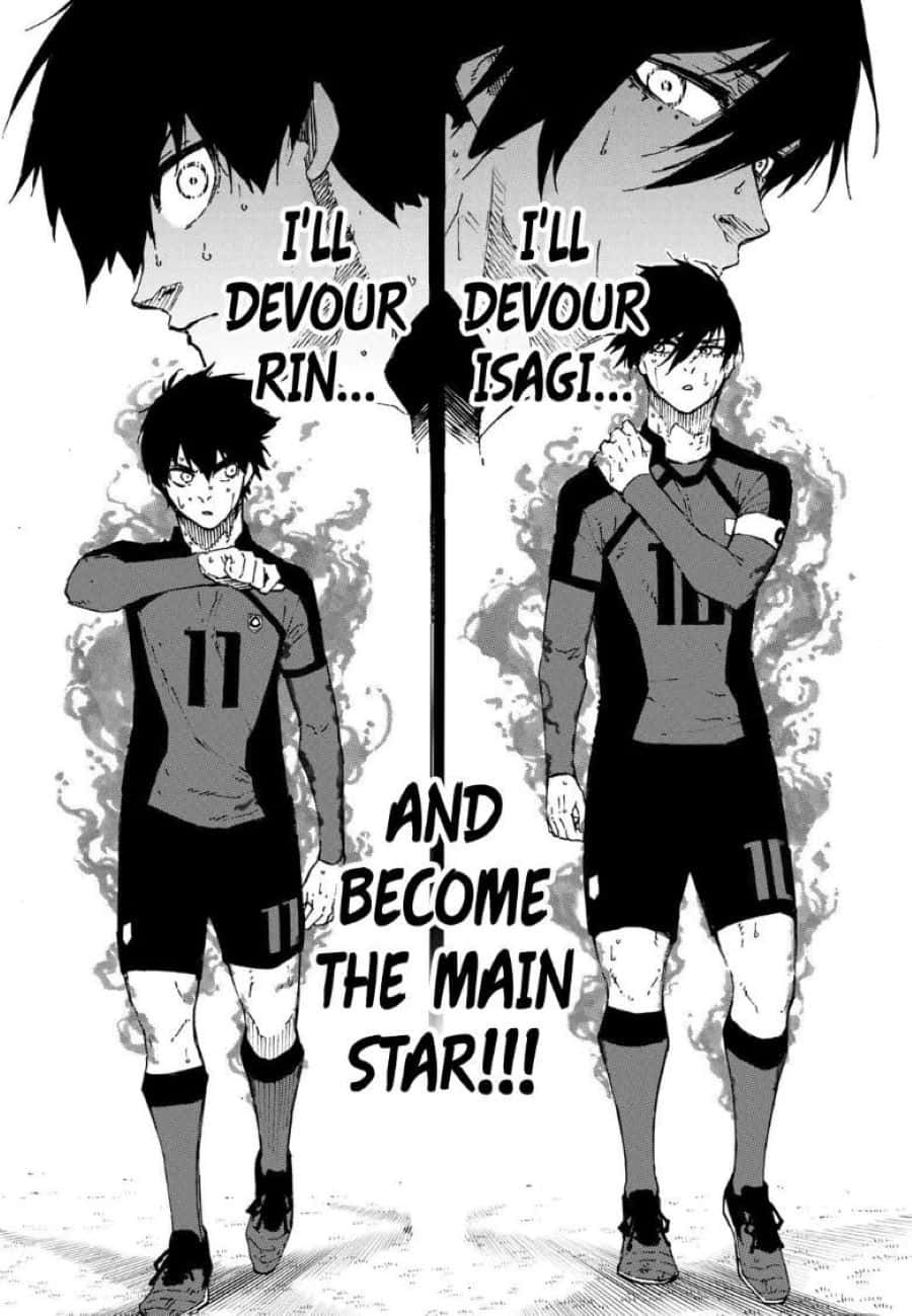 Blue Lock Manga, volleyball uniforms, dramatic speech bubbles, HD Phone Wallpaper