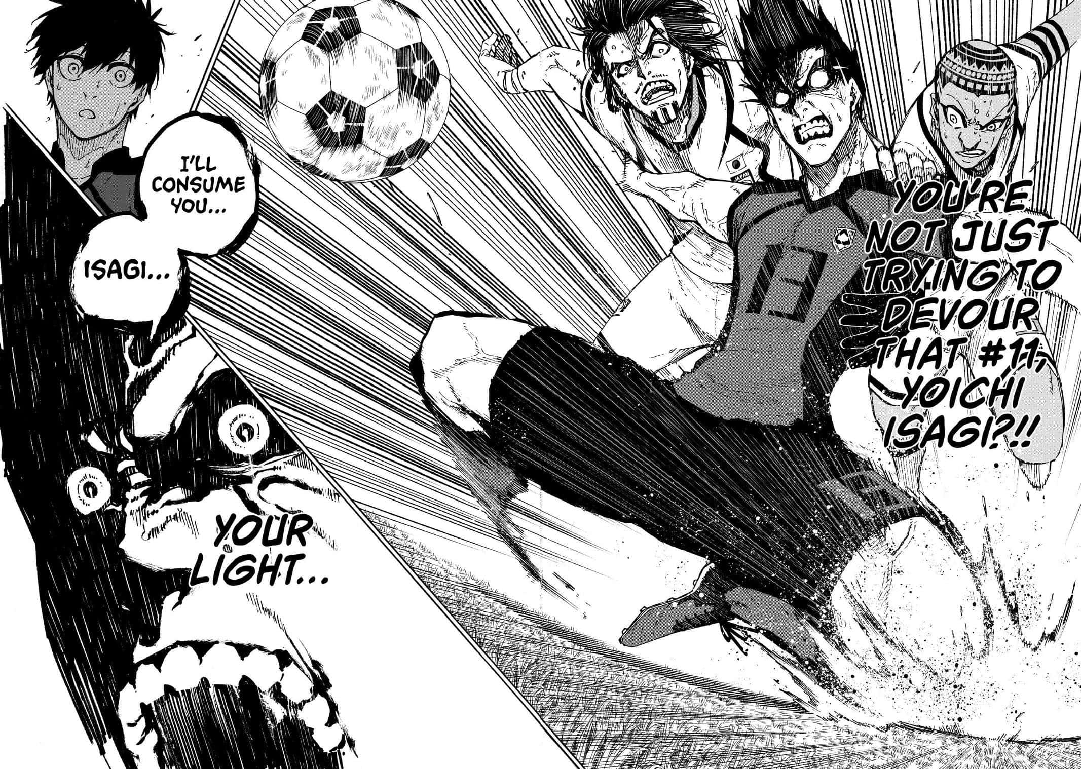 Blue Lock, manga panel, soccer player, Full HD Desktop Wallpaper