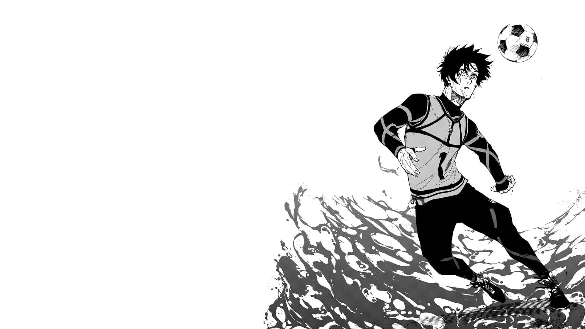 Blue Lock Manga, soccer player, jersey number one, Full HD Desktop Wallpaper