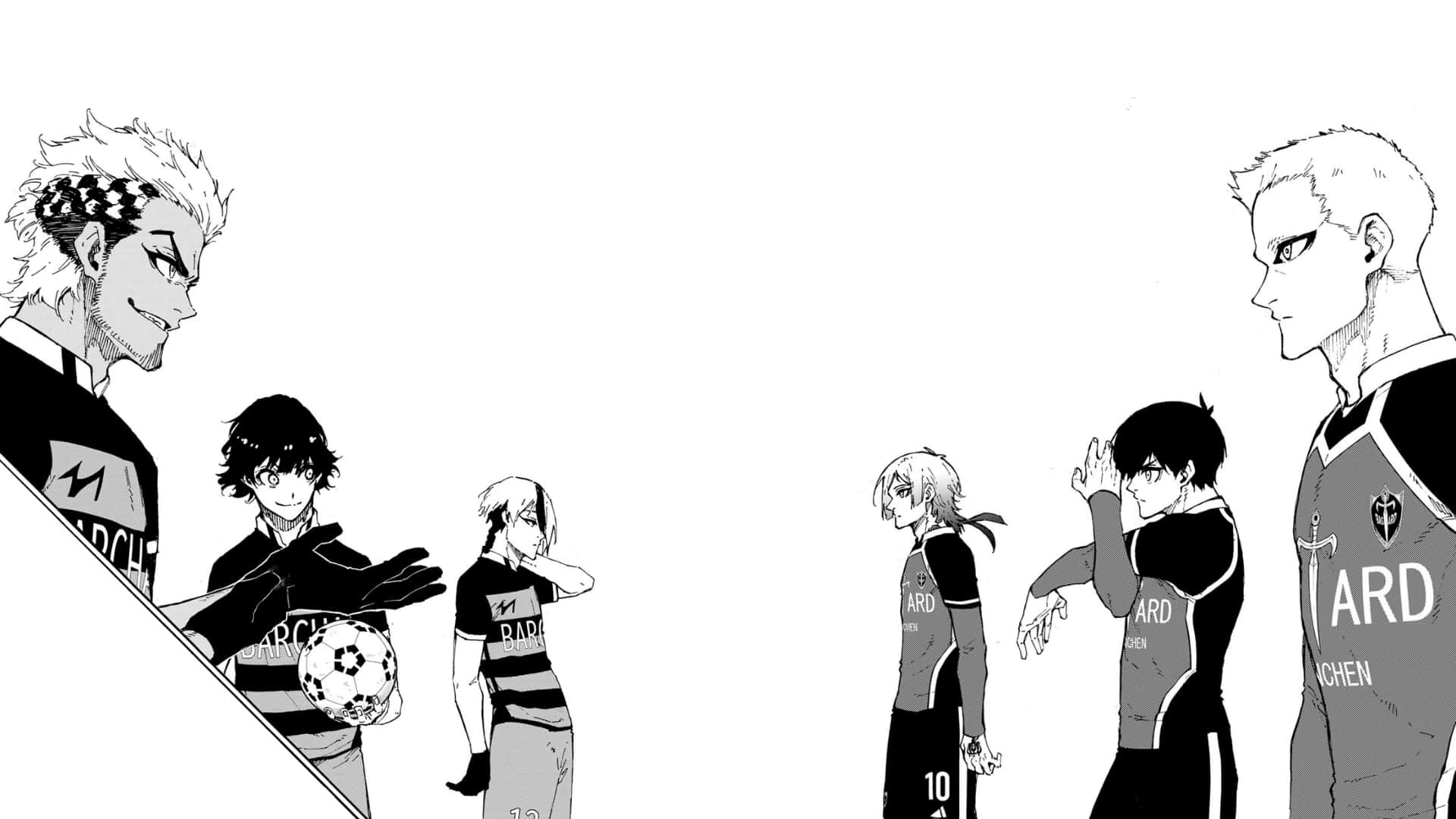 Blue Lock, team formation, manga panel, Full HD Desktop Wallpaper