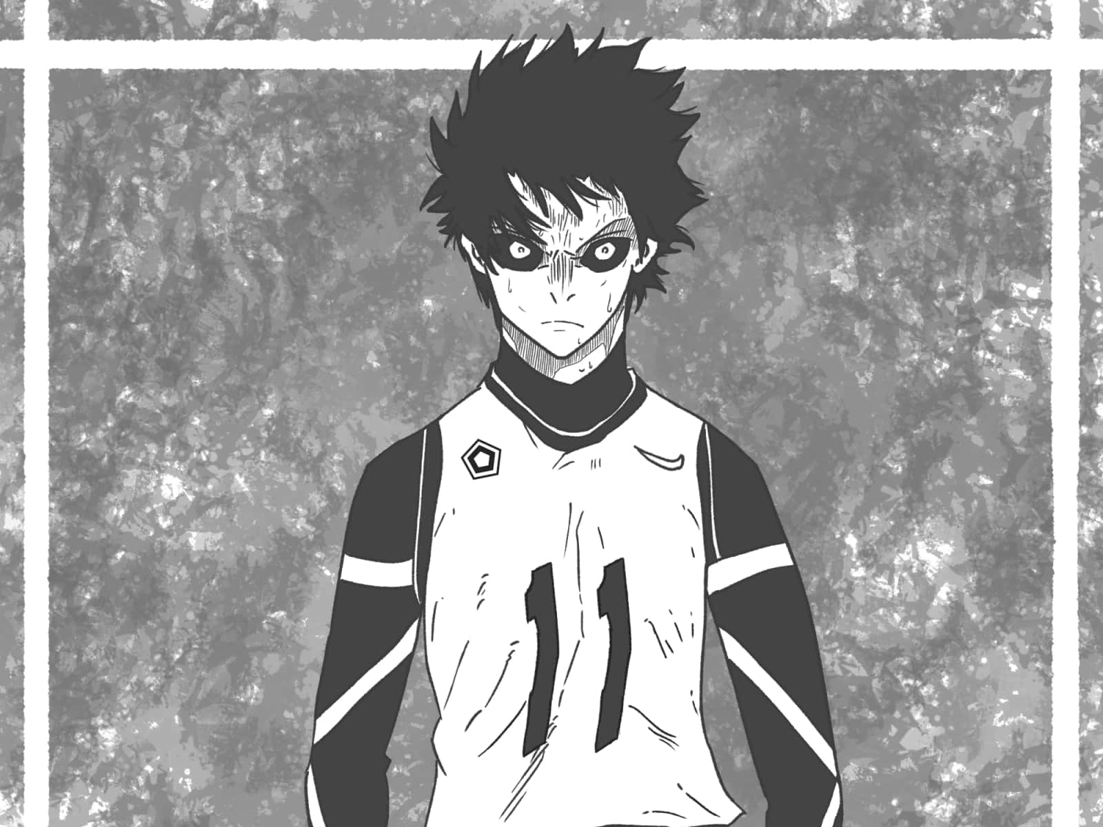 Blue Lock Manga, jersey number 11, spiky hair, HD Desktop Wallpaper