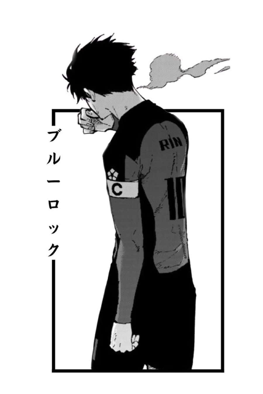 Blue Lock Manga, male volleyball player, jersey with 'RIN' and 'C' on his arm, HD Phone Wallpaper