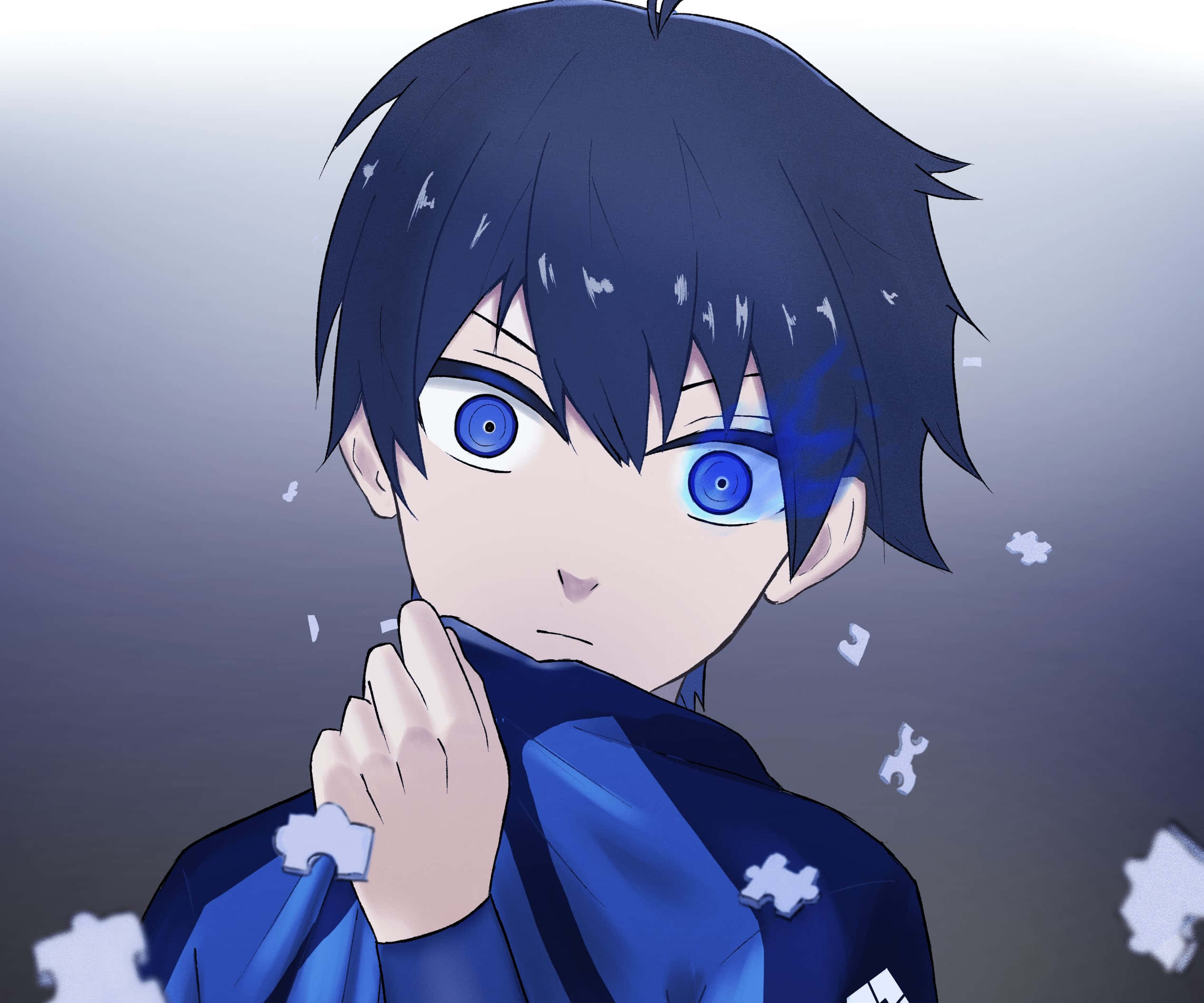 Blue Lock, anime boy, blue eyes, Full HD Desktop Wallpaper