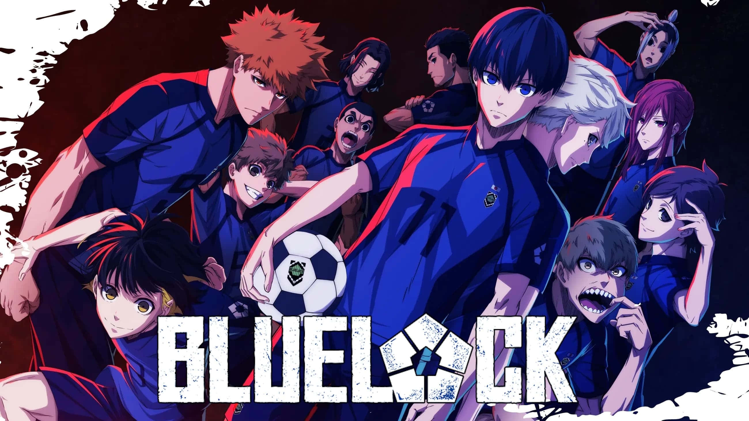 Blue Lock, anime characters, soccer players, 2K Desktop Wallpaper