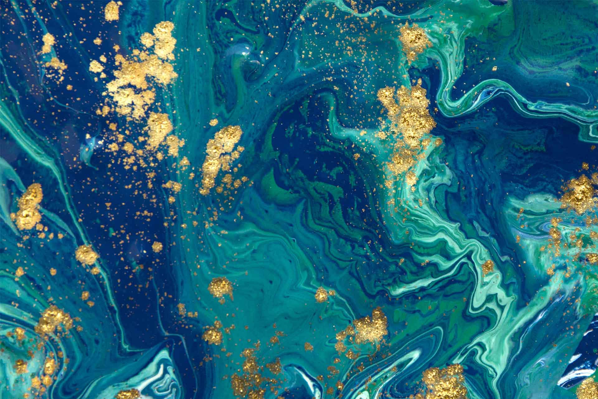 Blue Marble Laptop, teal, gold, Full HD Desktop Wallpaper