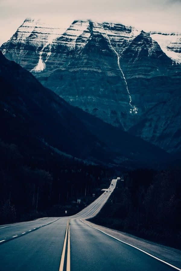 Blue Mountains, winding road, dark forest, SD Phone Wallpaper