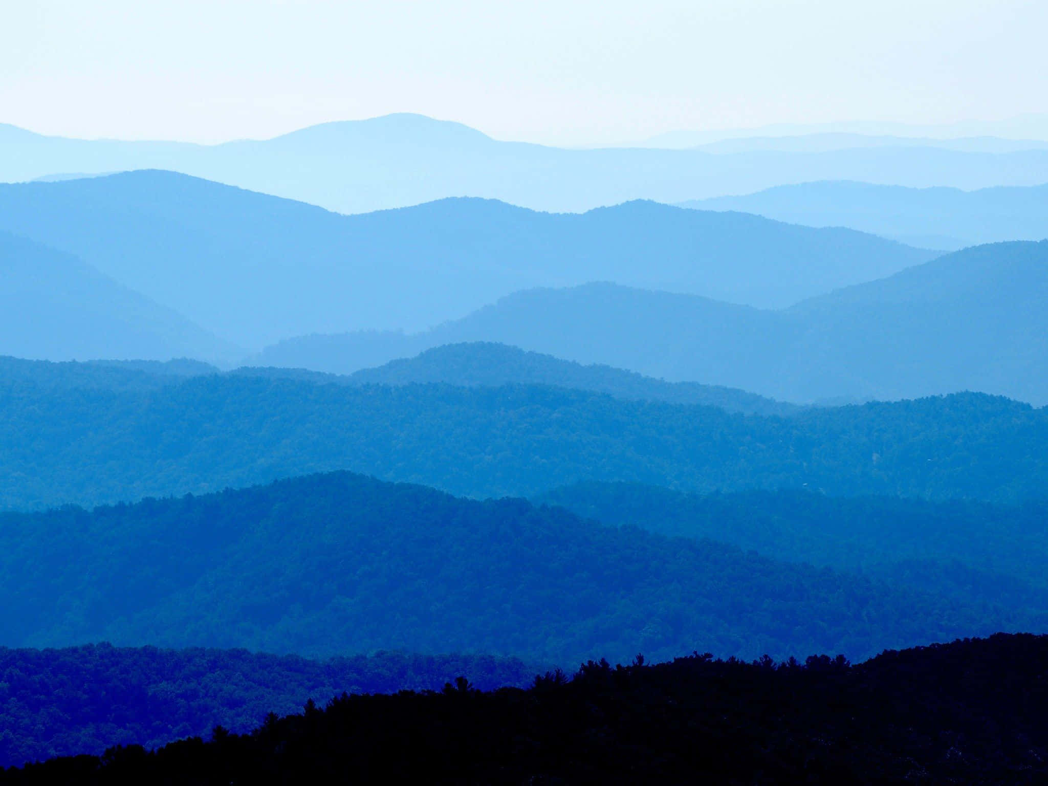 Blue Mountains, panoramic view, layered mountain ranges, Full HD Desktop Wallpaper