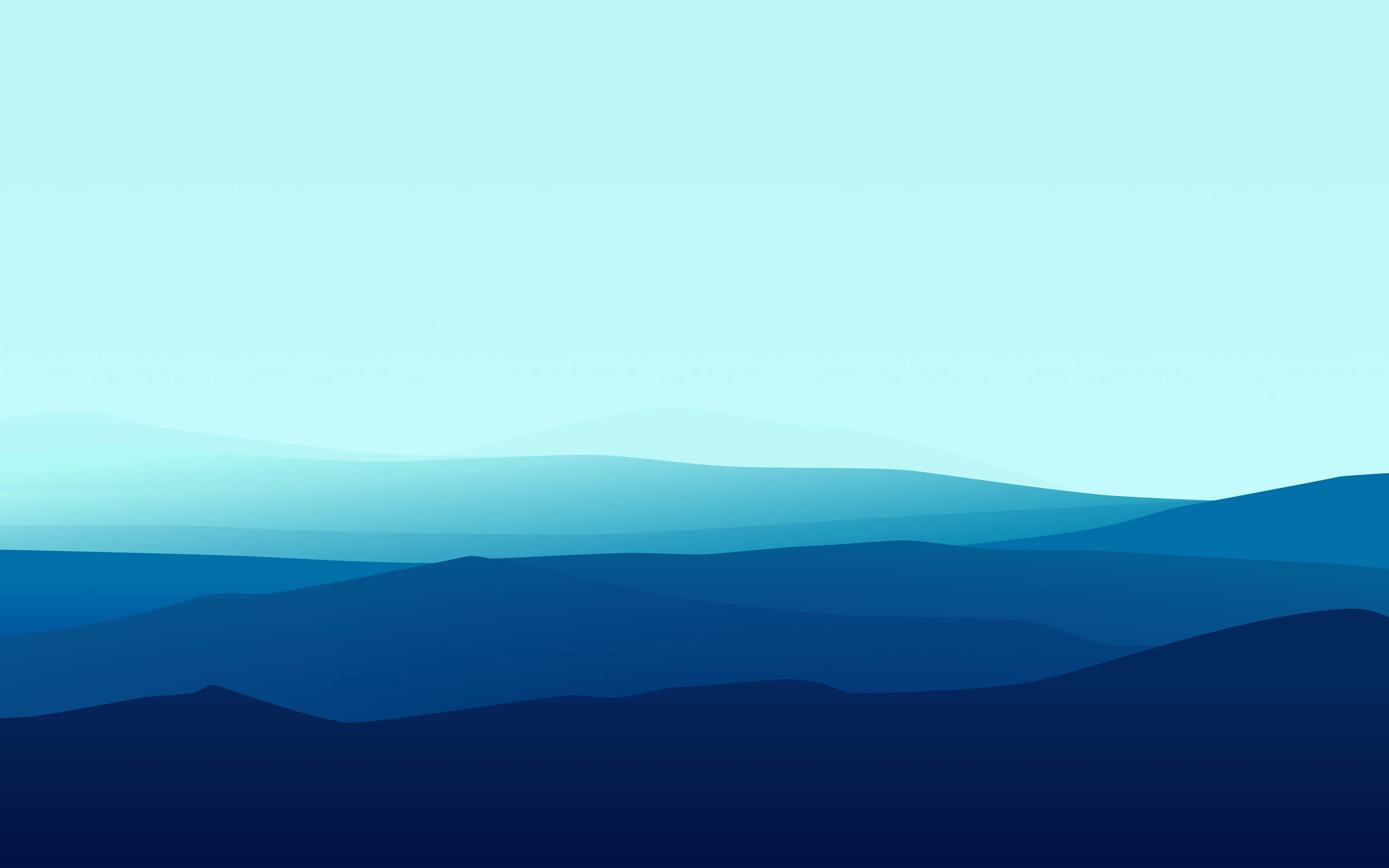 Blue Mountains, flat landscape, layered mountain ranges, 4K Desktop Wallpaper