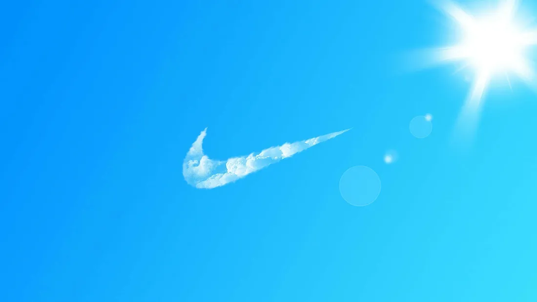 Blue Nike Logo