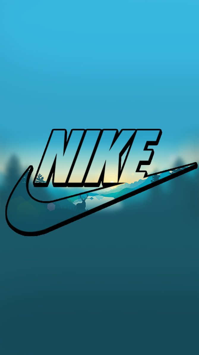 Blue Nike Logo, Nike logo, swoosh, SD Phone Wallpaper