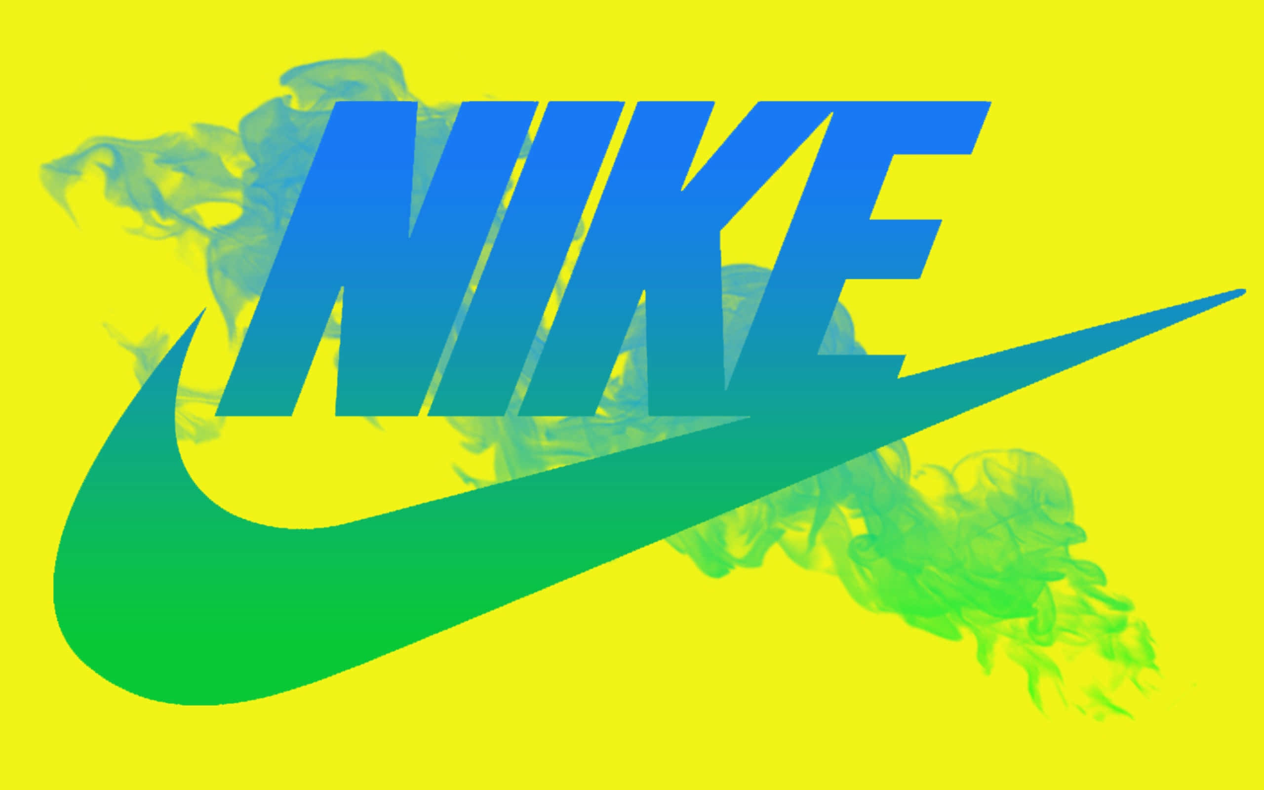 Blue Nike, Nike logo, gradient swoosh, 2K Desktop Wallpaper