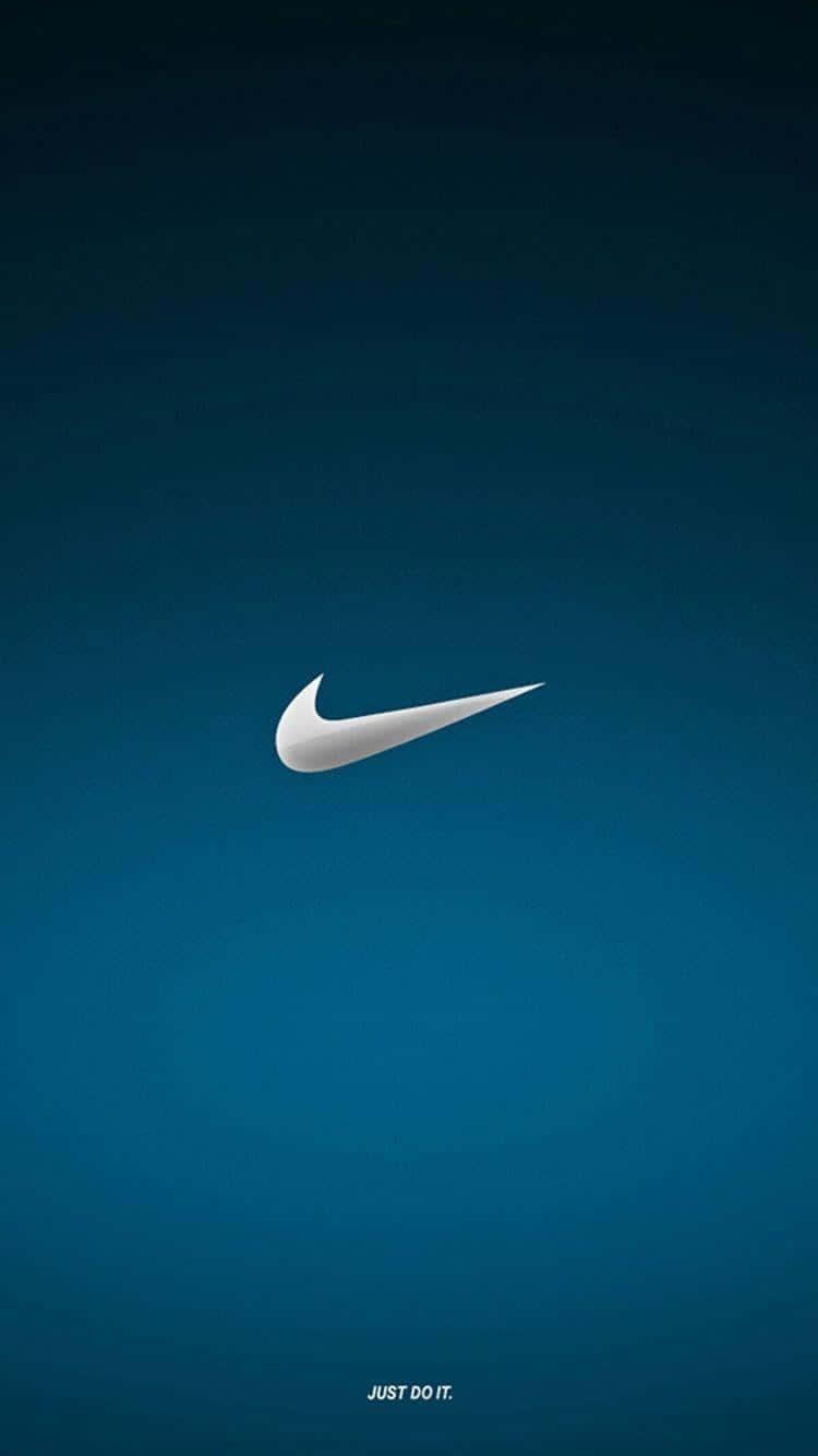 Nike, swoosh logo, blue background, HD Phone Wallpaper