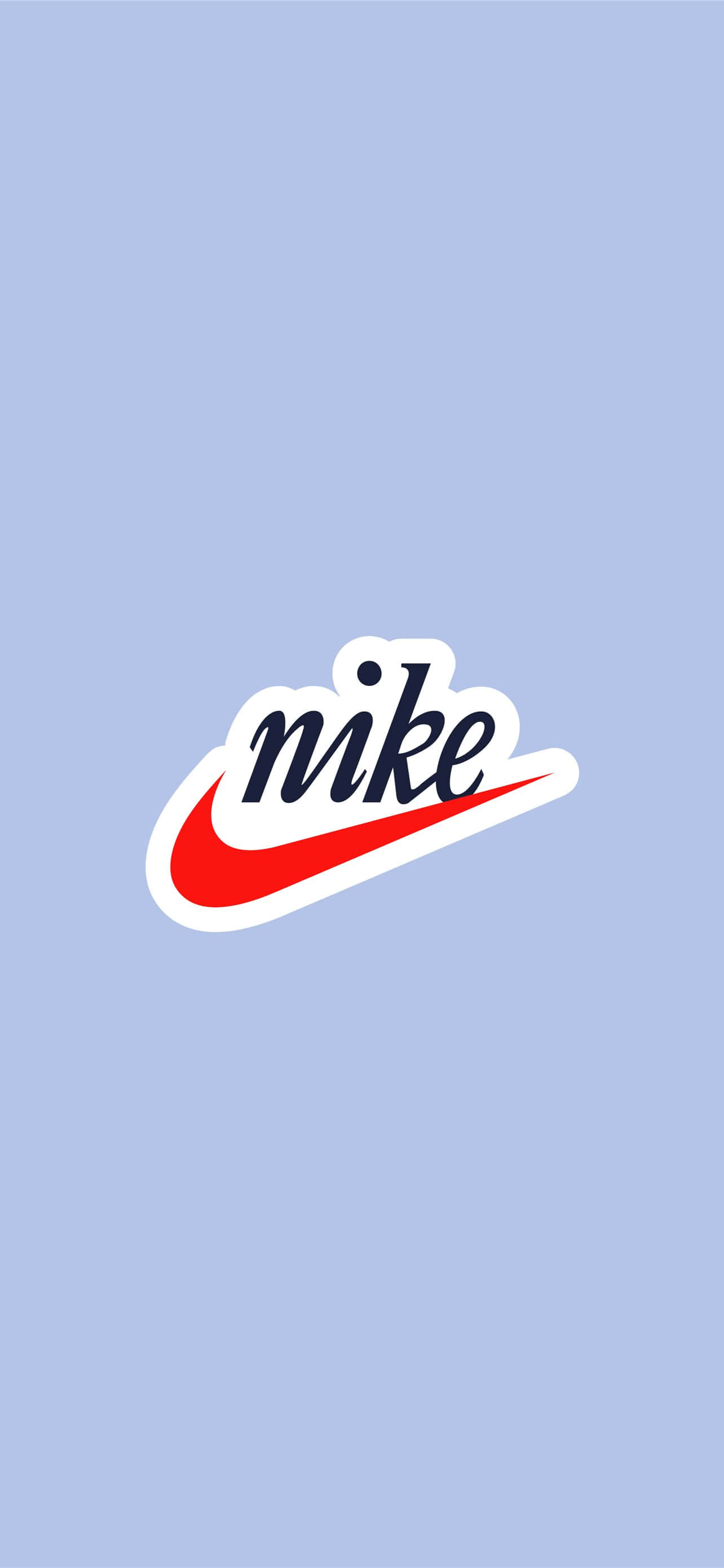 Nike, blue logo, red swoosh, 2K Phone Wallpaper