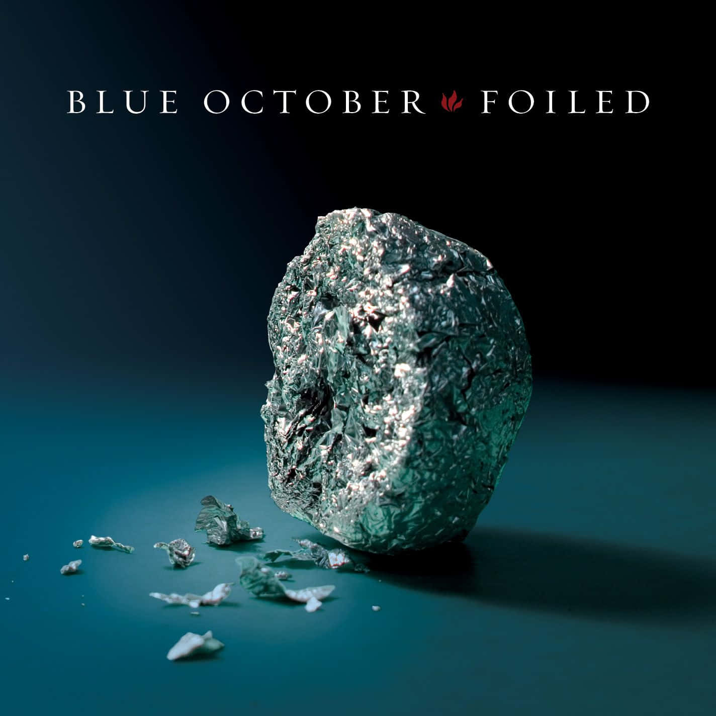 Blue October, teal surface, fool-wrapped rock, HD Desktop Wallpaper