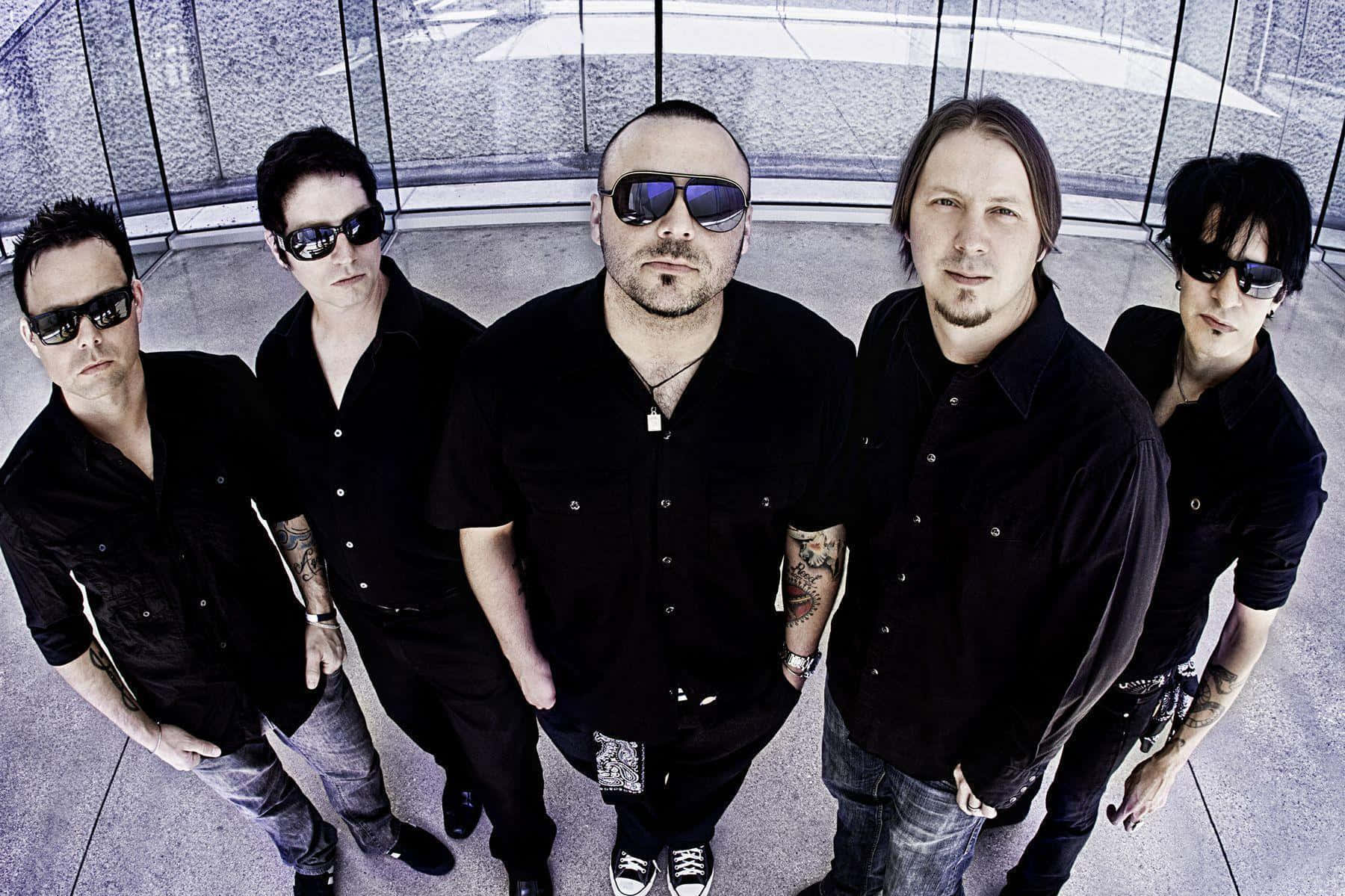 Blue October, black shirts, sunglasses, HD Desktop Wallpaper
