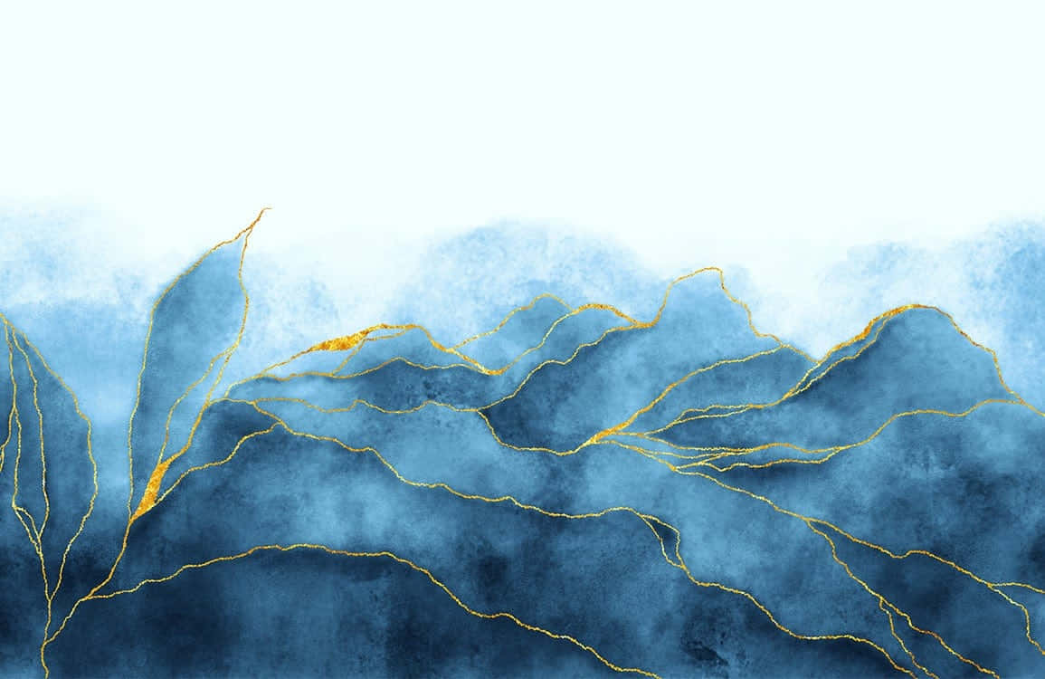 Blue Ombre, mountain, deep blue, SD Desktop Wallpaper
