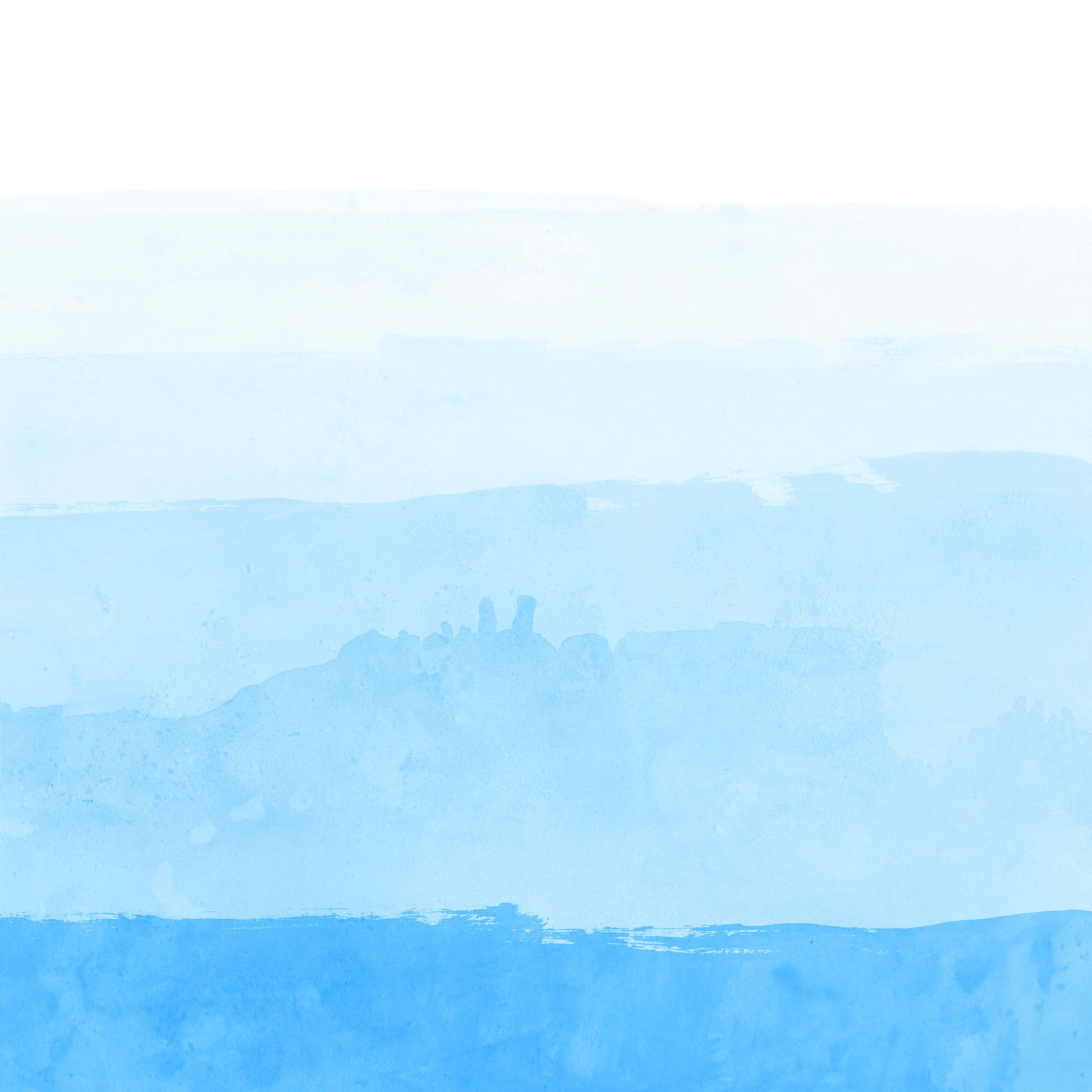 Blue Ombre, watercolor washes, sky blue, 2K Desktop Wallpaper