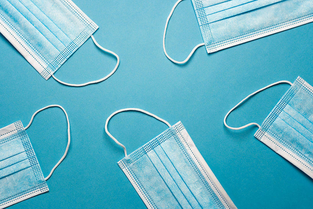 blue pastel aesthetic, light blue surgical masks, teal background, SD Desktop Wallpaper