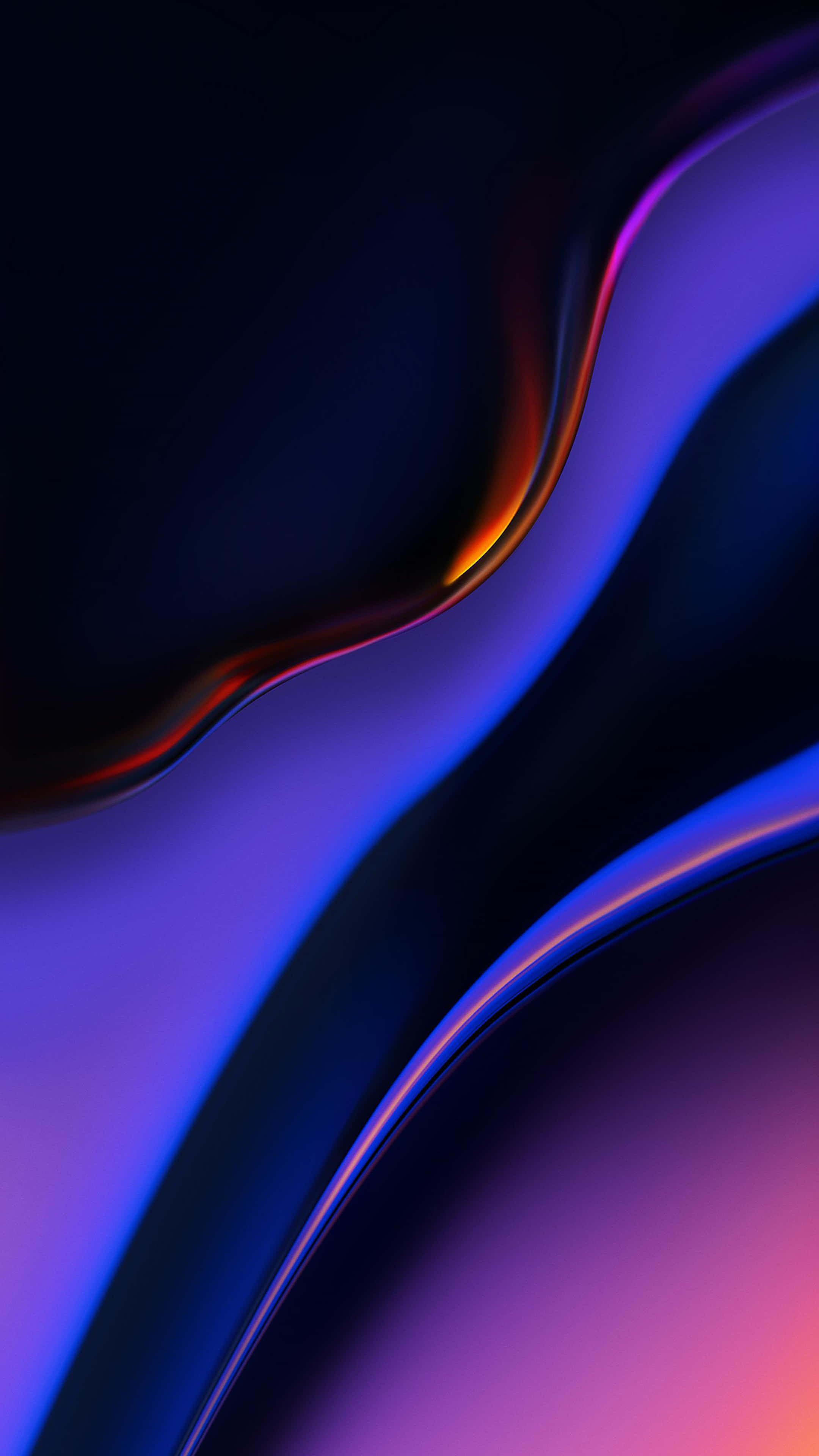blue amoled, 2160 x 3840, glossy curves, 4K Phone Wallpaper
