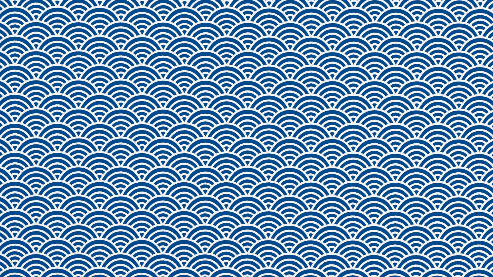 blue wave pattern, repeating blue and white scallop shell pattern, traditional Japanese wave motif, Full HD Desktop Wallpaper