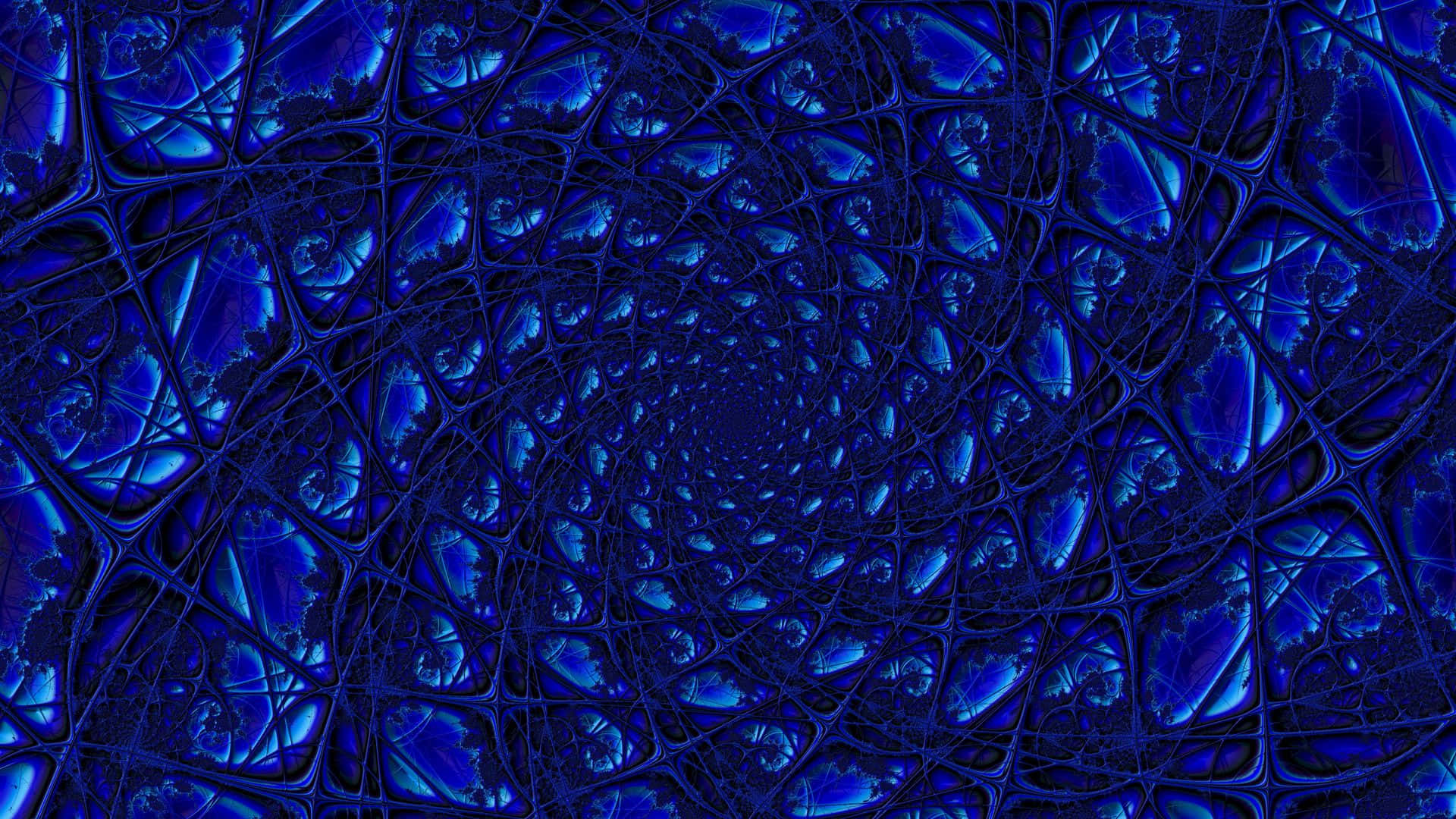 Abstract Spiral Pattern, Deep Blue, Fractal Pattern, Full HD Desktop Wallpaper
