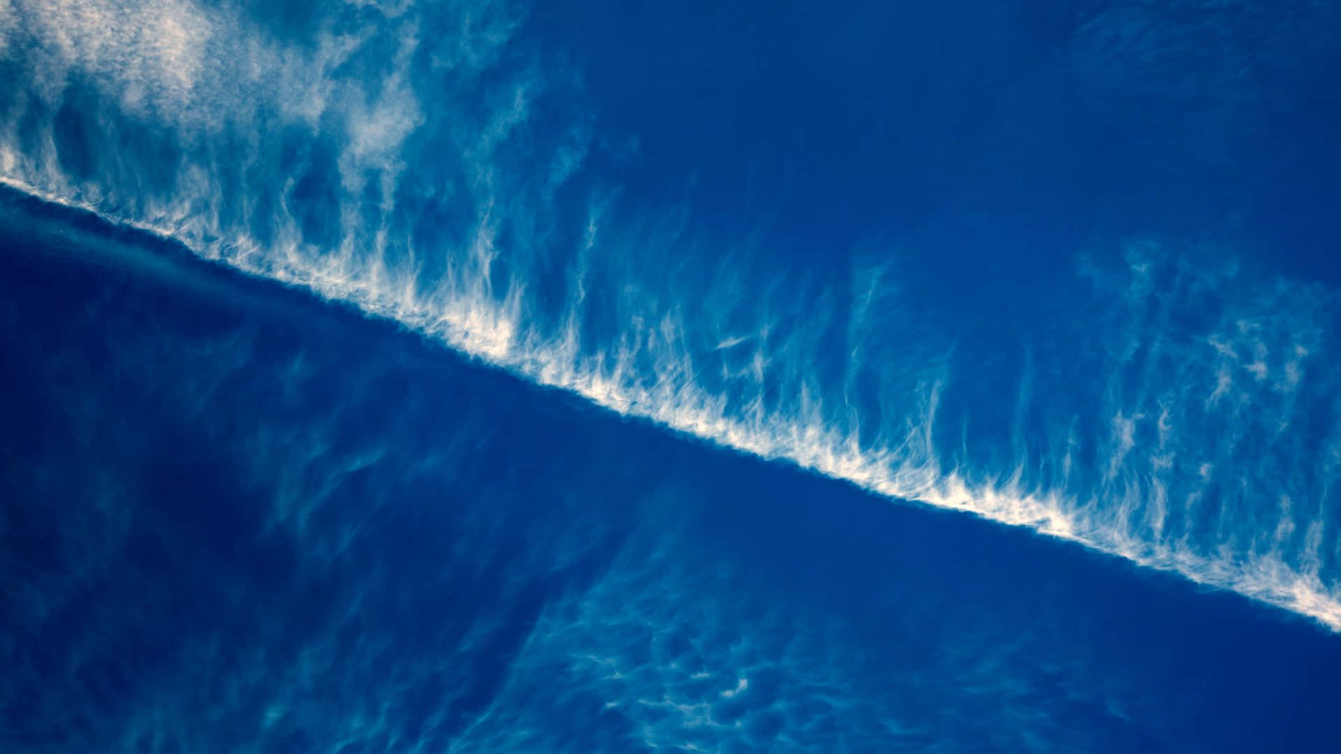 Blue Pc, ocean wave, white foam, Full HD Desktop Wallpaper