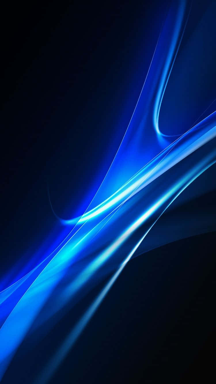 blue light, blue waves, black background, HD Phone Wallpaper