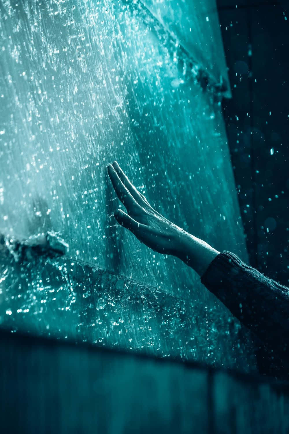 Blue Phone, turquoise water, dimly lit, HD Phone Wallpaper