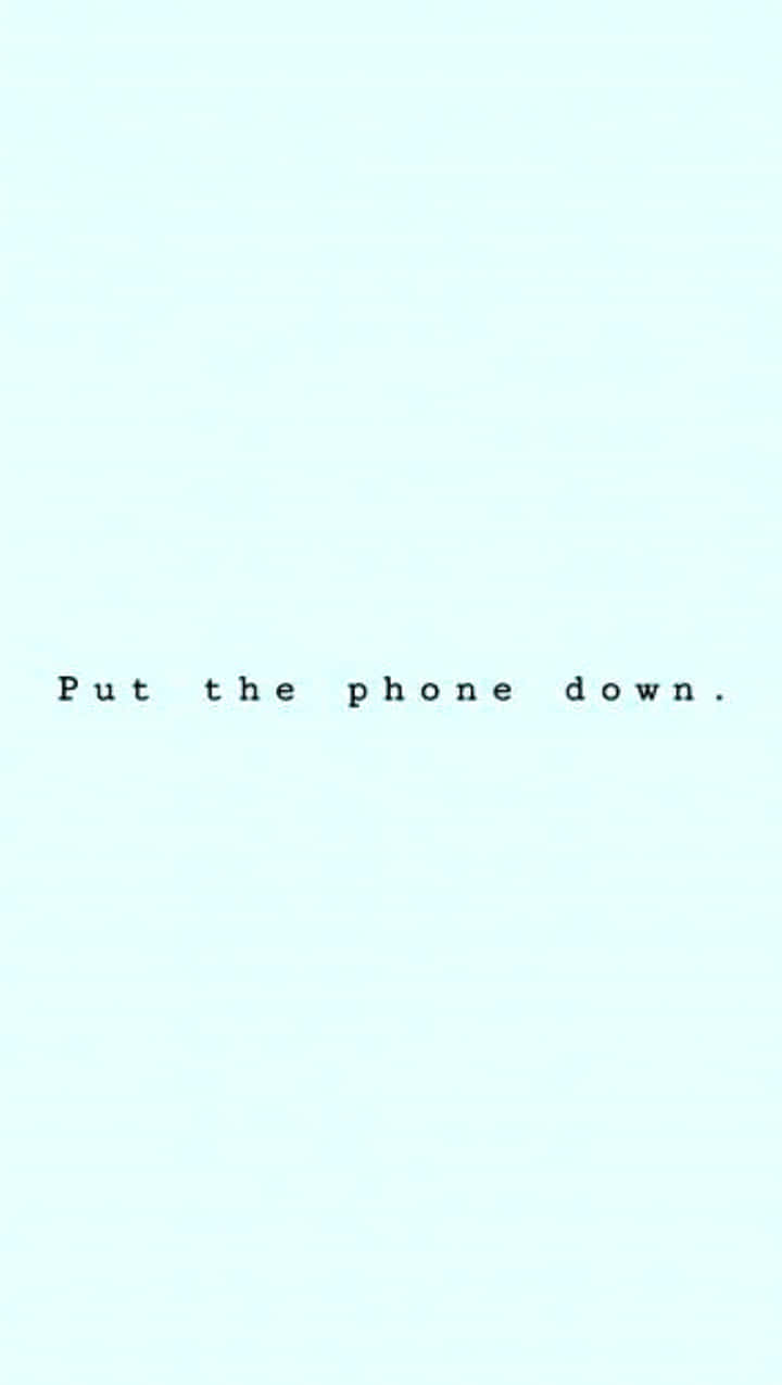 Blue Phone, light blue background, black text, SD Phone Wallpaper