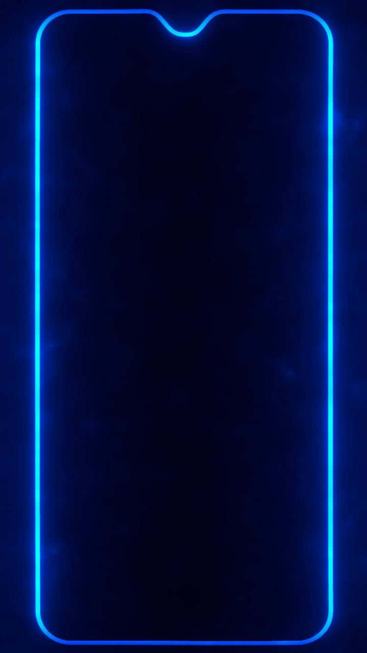 blue led, blue neon, smartphone outline, HD Phone Wallpaper