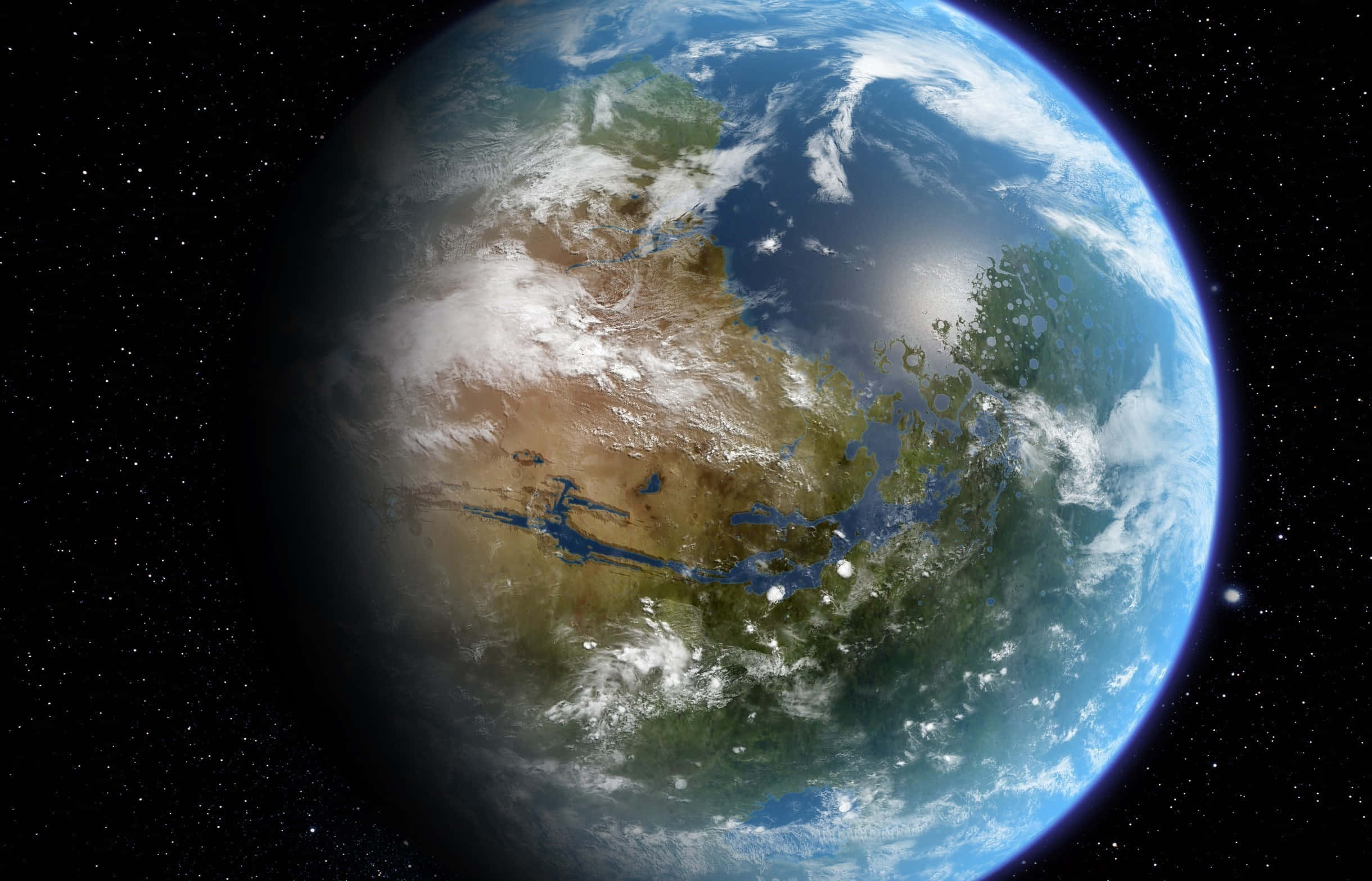 Blue Planet, Earth, blue oceans, Full HD Desktop Wallpaper