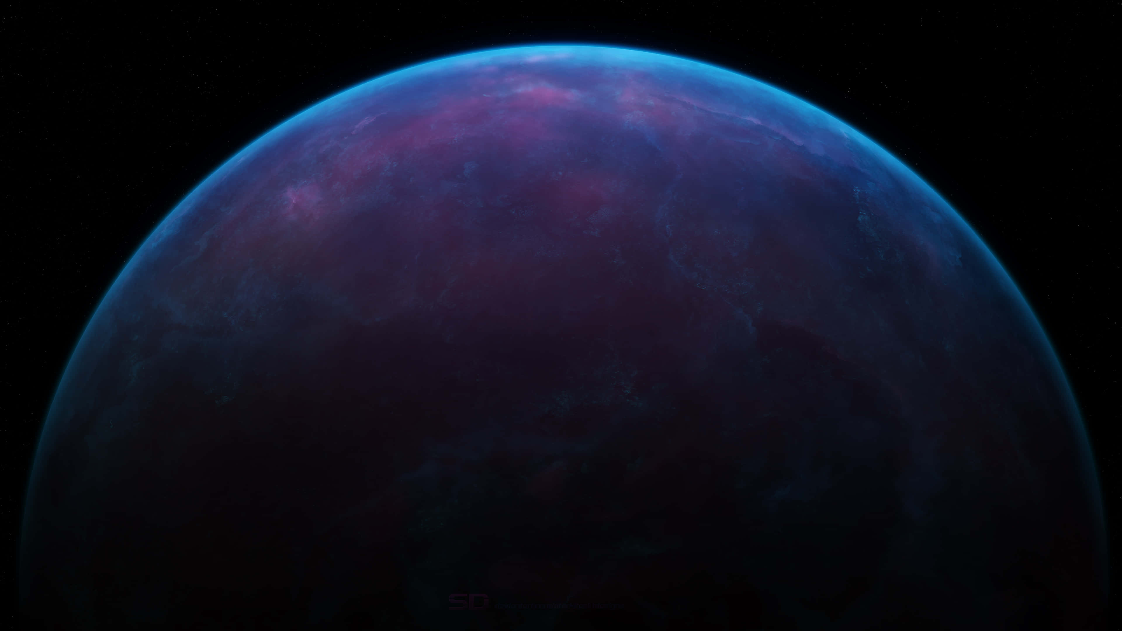 Blue Planet, 3840 x 2160, swirling blue and purple clouds, 4K Desktop Wallpaper