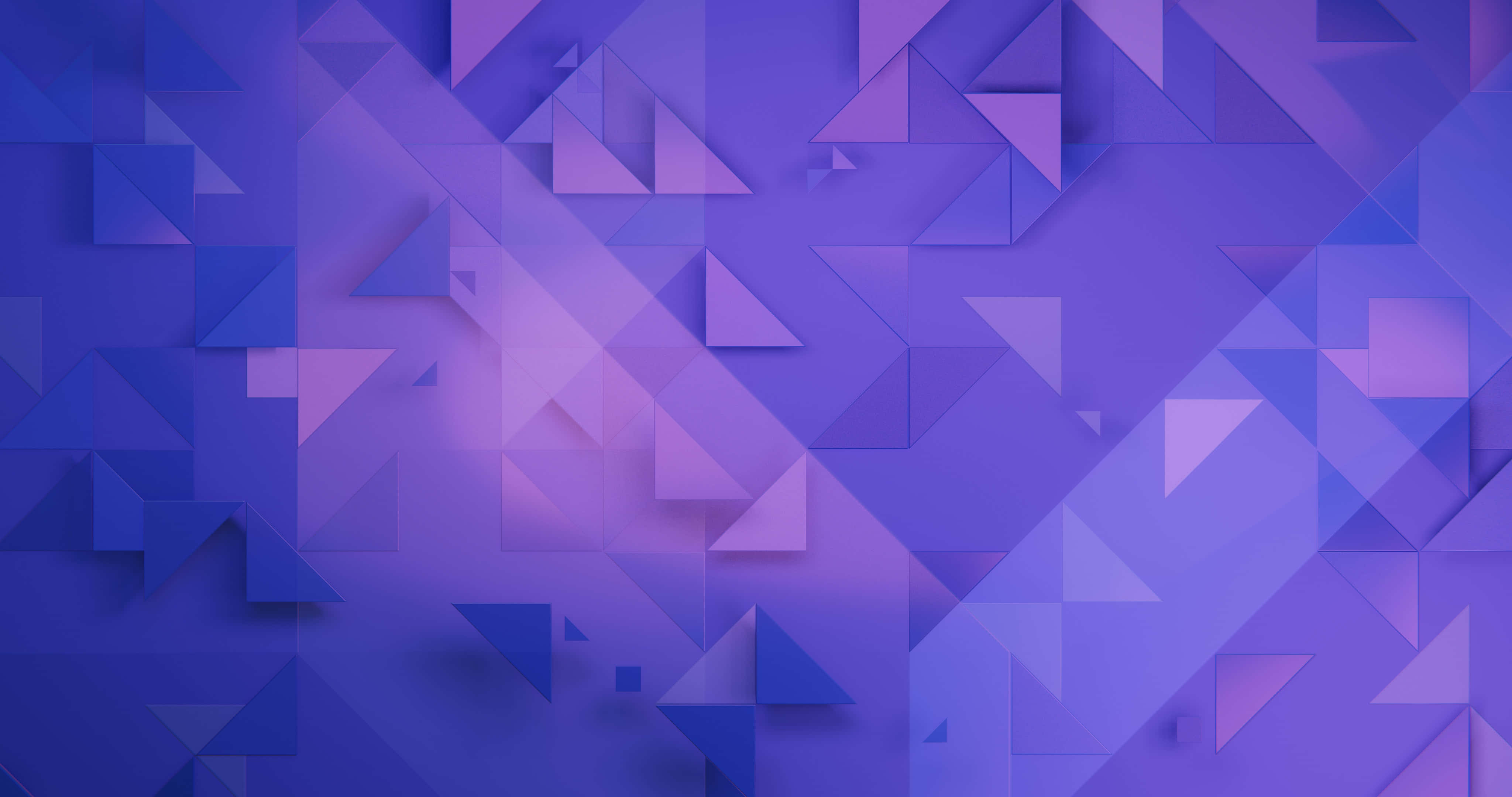 Blue Purple Desktop, abstract geometric wallpaper, layered purple triangles, 4K Desktop Wallpaper
