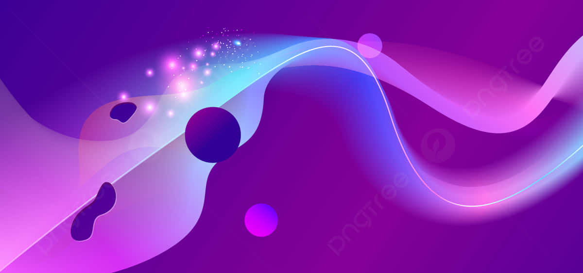 purple and blue abstract background, glowing particles, floating orbs, SD Desktop Wallpaper