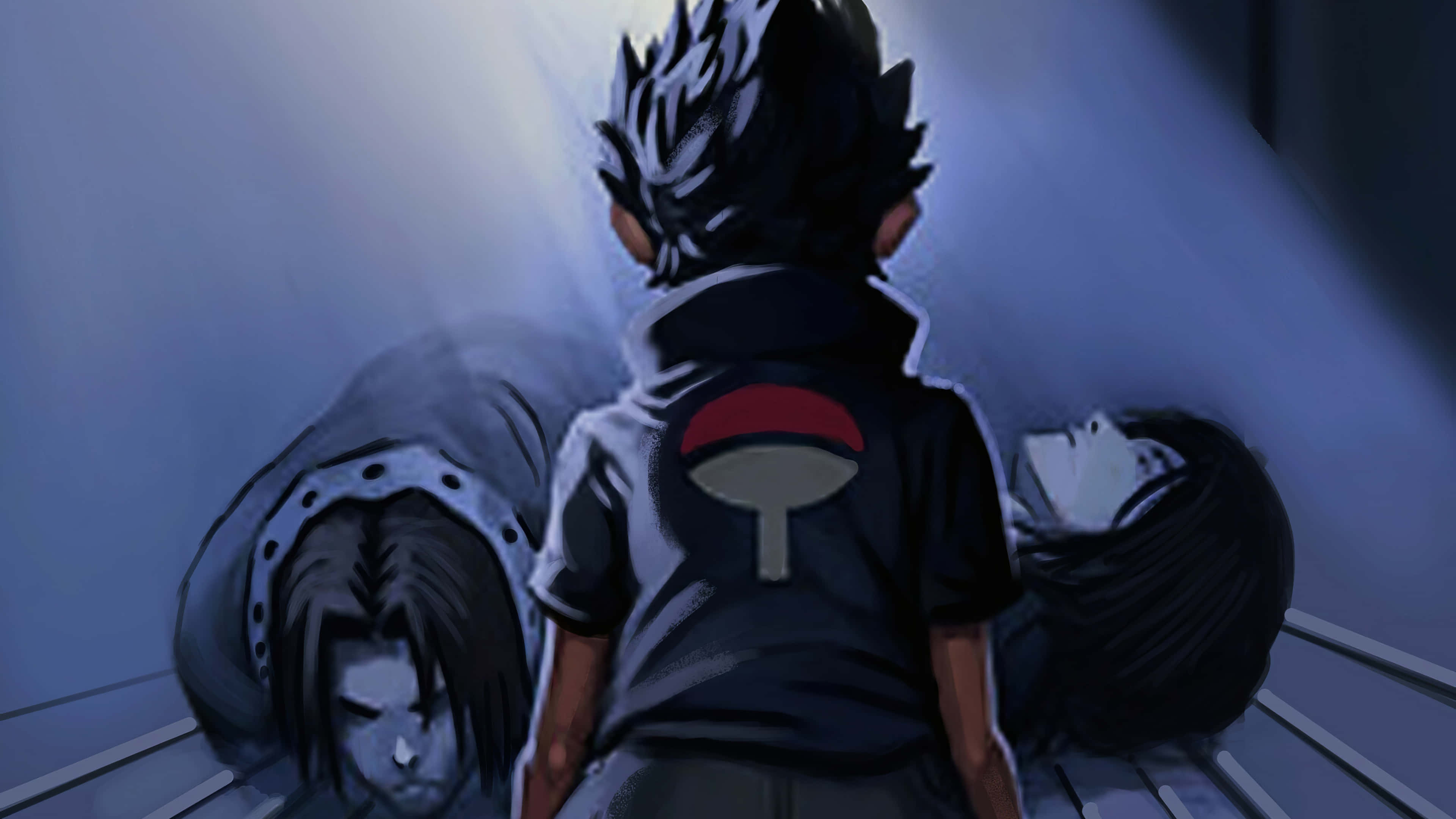 Blue Sasuke, ninja, beam of light, 4K Desktop Wallpaper