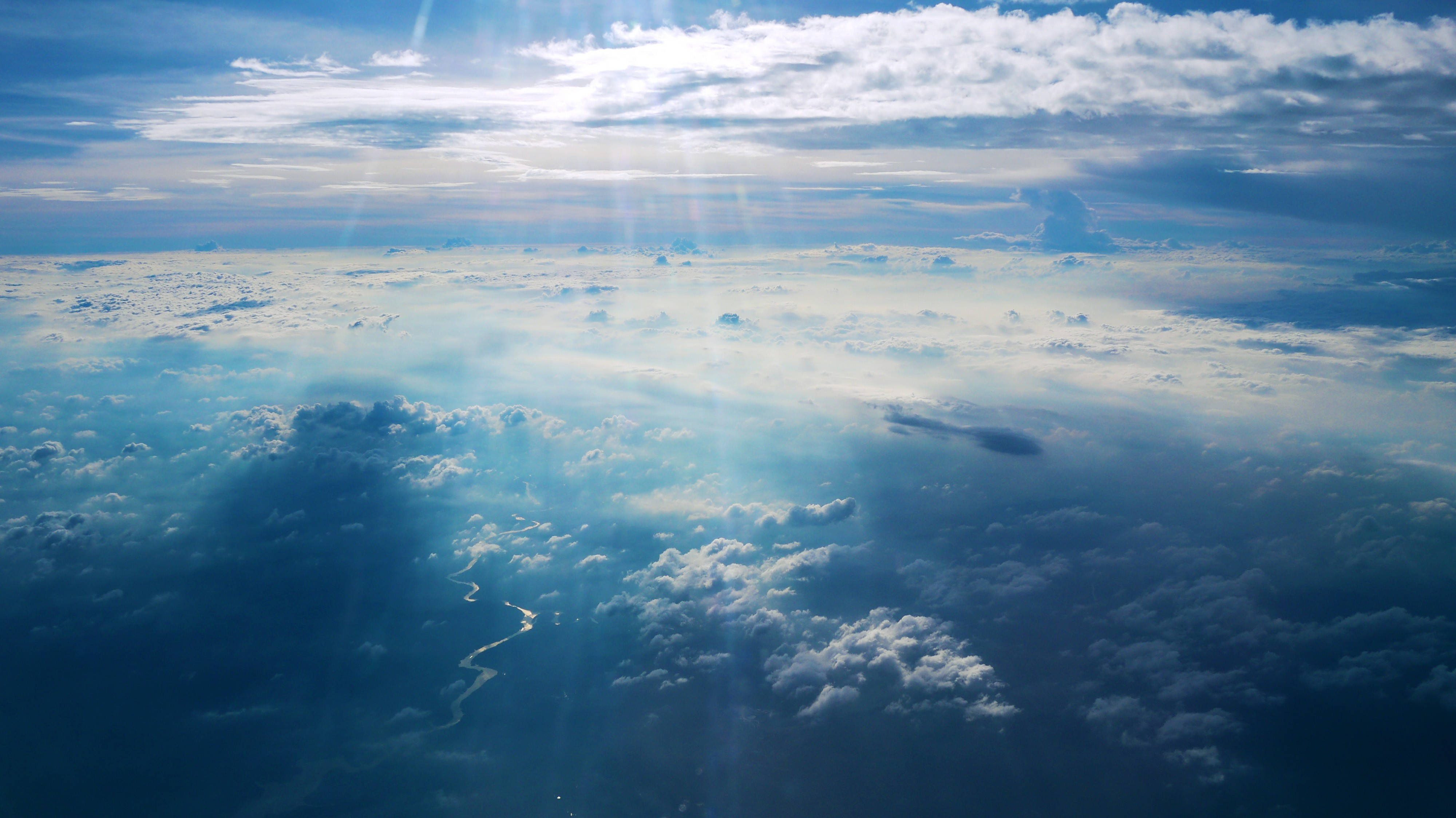 4K, sky layers, sun rays, 4K Desktop Wallpaper