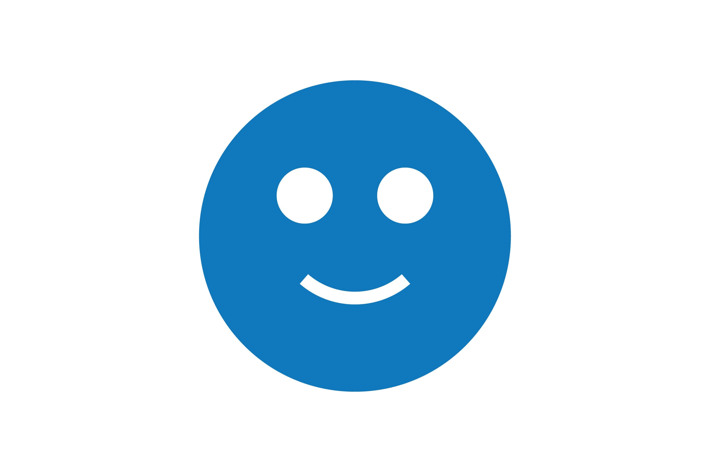 Blue Smiley Face, blue circle, white eyes, Full HD Desktop Wallpaper