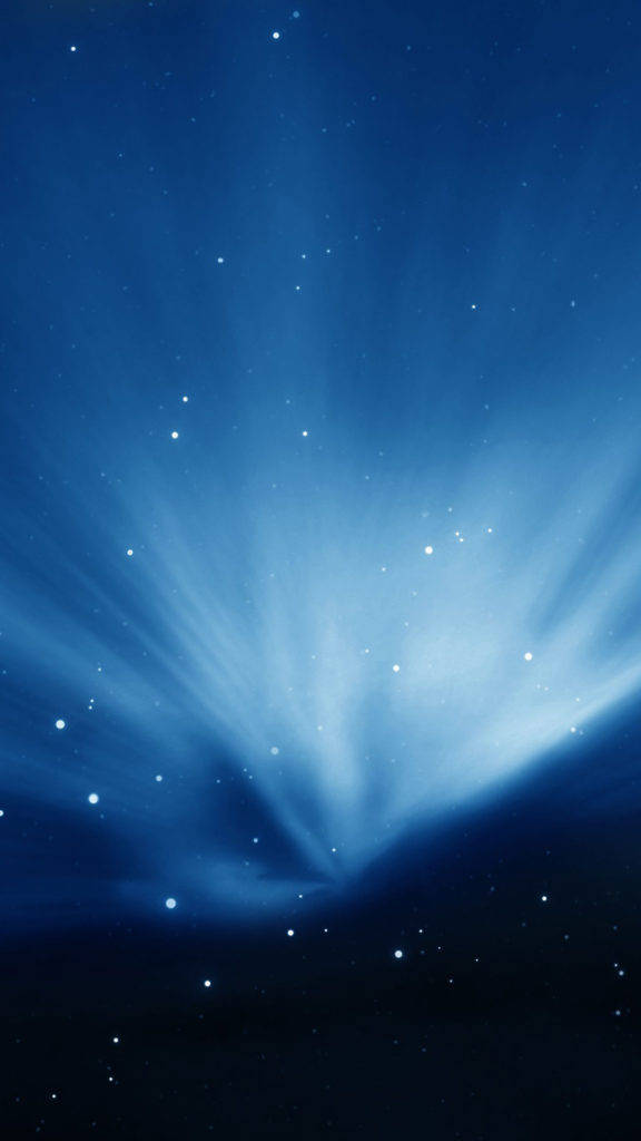Aurora Blue Space Phone, radiant blue, cosmic rays, SD Phone Wallpaper