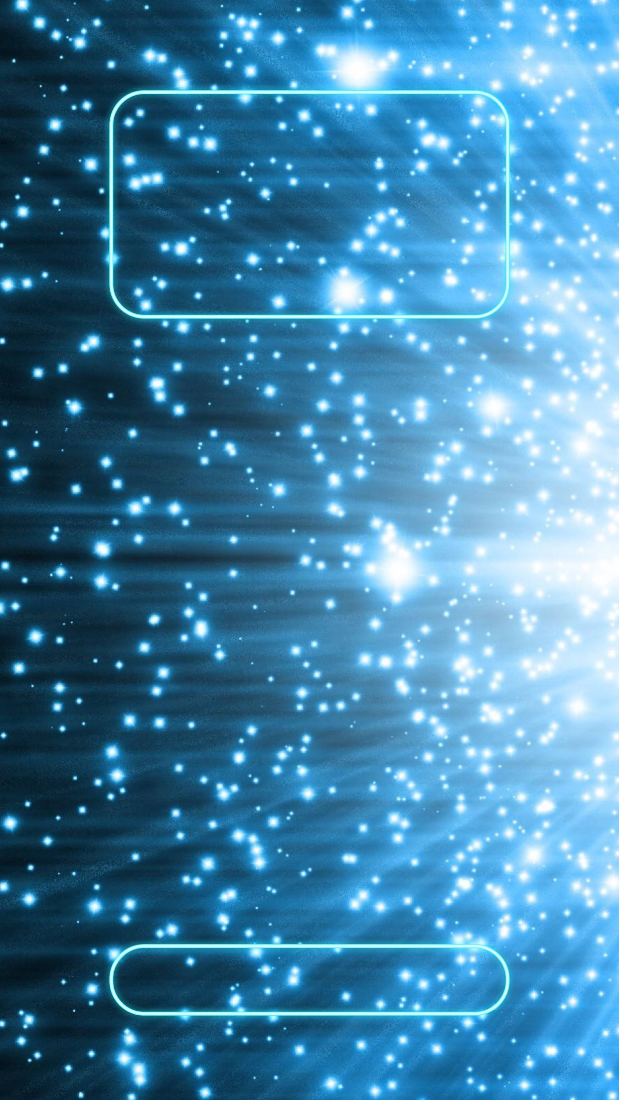 Blue Space Phone, Stars Lockscreen, radiant blue cosmic scene, Full HD Phone Wallpaper