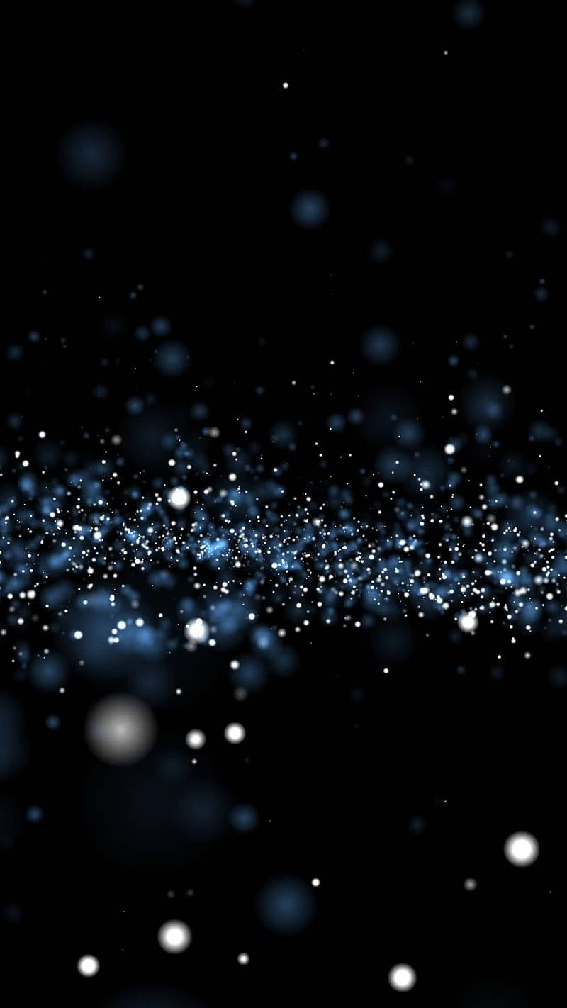 shiny blue glitter, black background, glowing blue particles, HD Phone Wallpaper