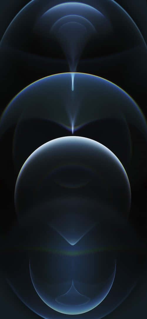 abstract blue spheres, glowing blue spheres, fractal pattern, SD Phone Wallpaper
