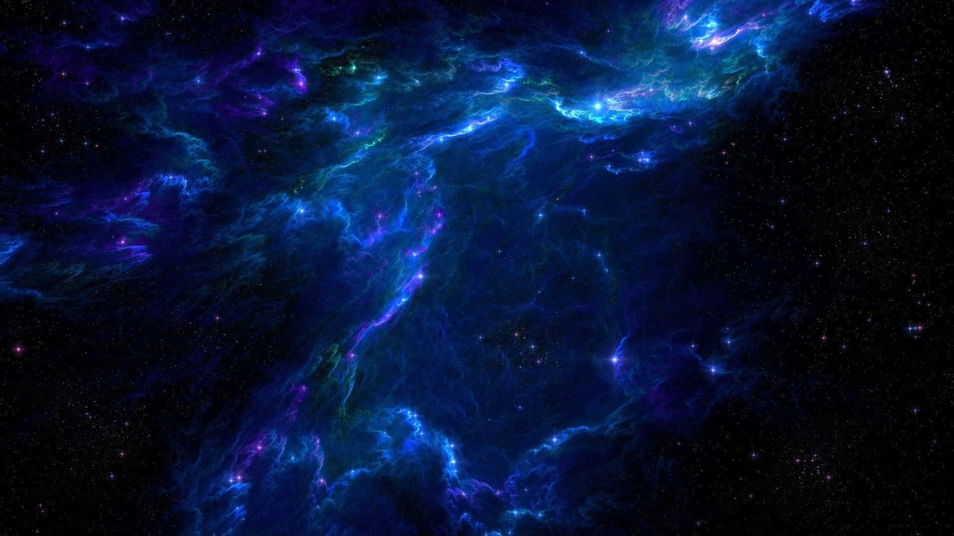 vast cosmic nebula, electric blues, purples, Full HD Desktop Wallpaper