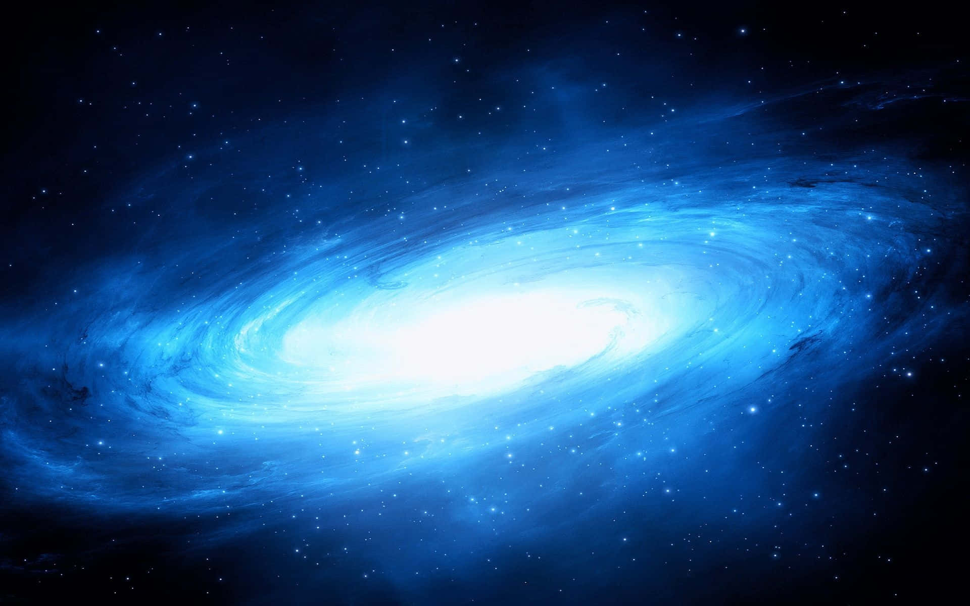 Majestic Blue Galaxy Spiral, spiral galaxy, vibrant blue hues, Full HD Desktop Wallpaper