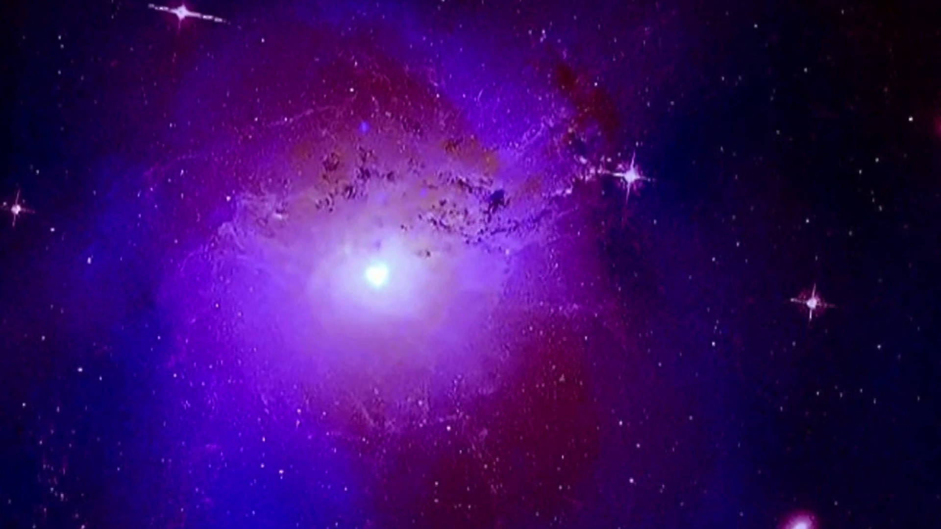 bright blue, purple space, spiral galaxy, Full HD Desktop Wallpaper