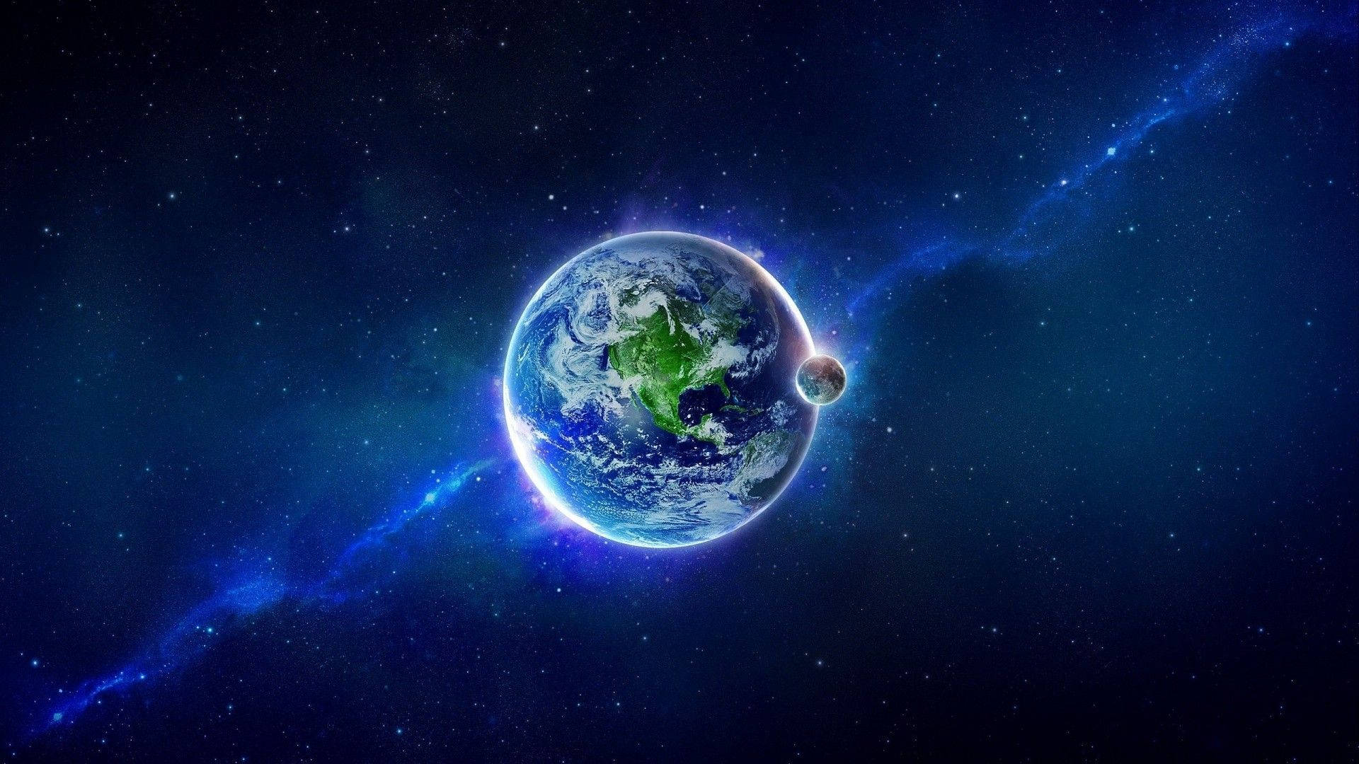 Blue Earth, 1920x1080, HD Space, Full HD Desktop Wallpaper