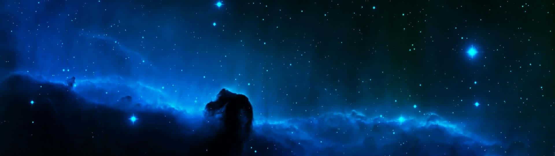 blue space, nebula, electric blue, Full HD Desktop Wallpaper
