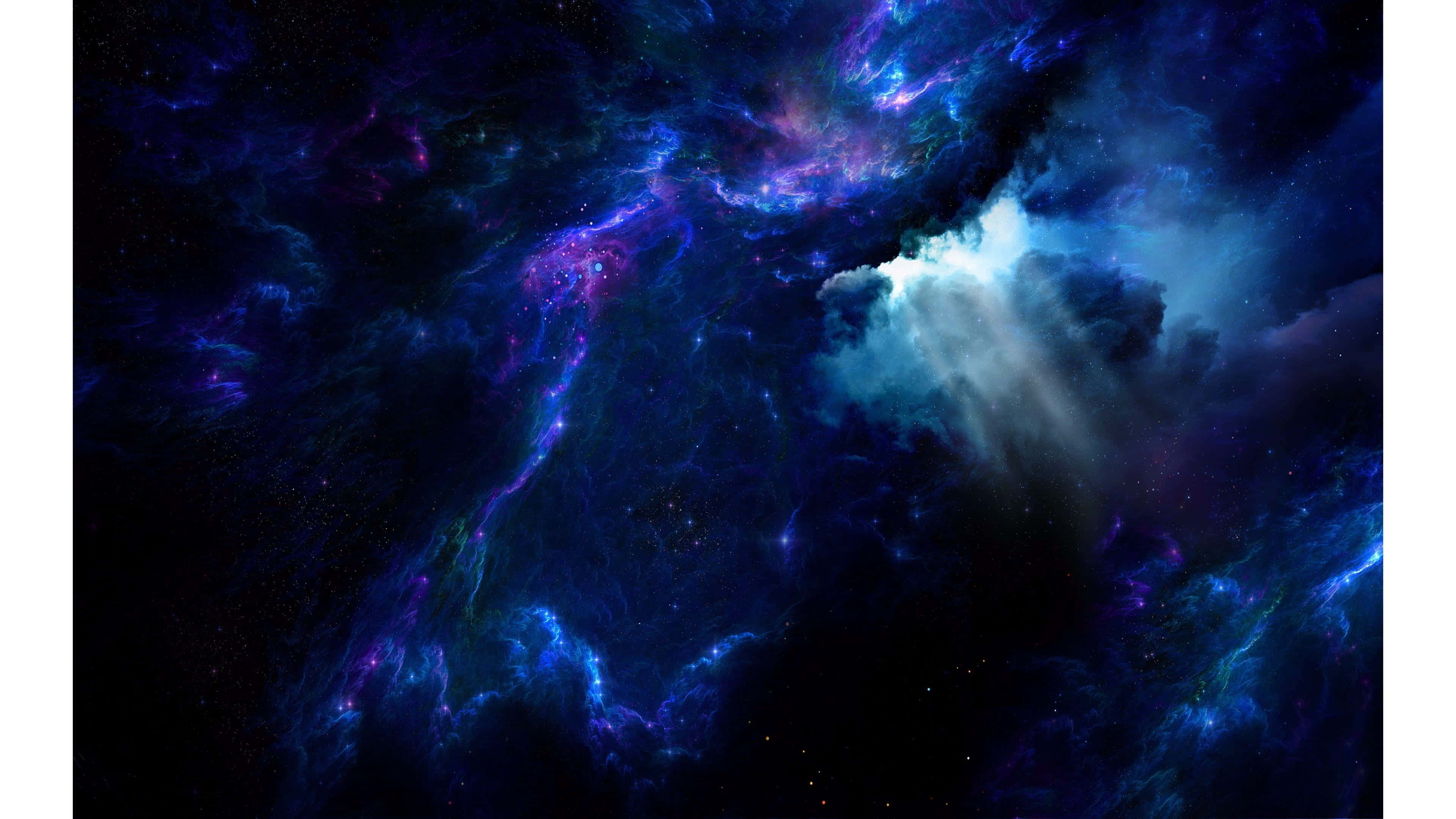cosmic nebula, deep blues, purples, 4K Desktop Wallpaper